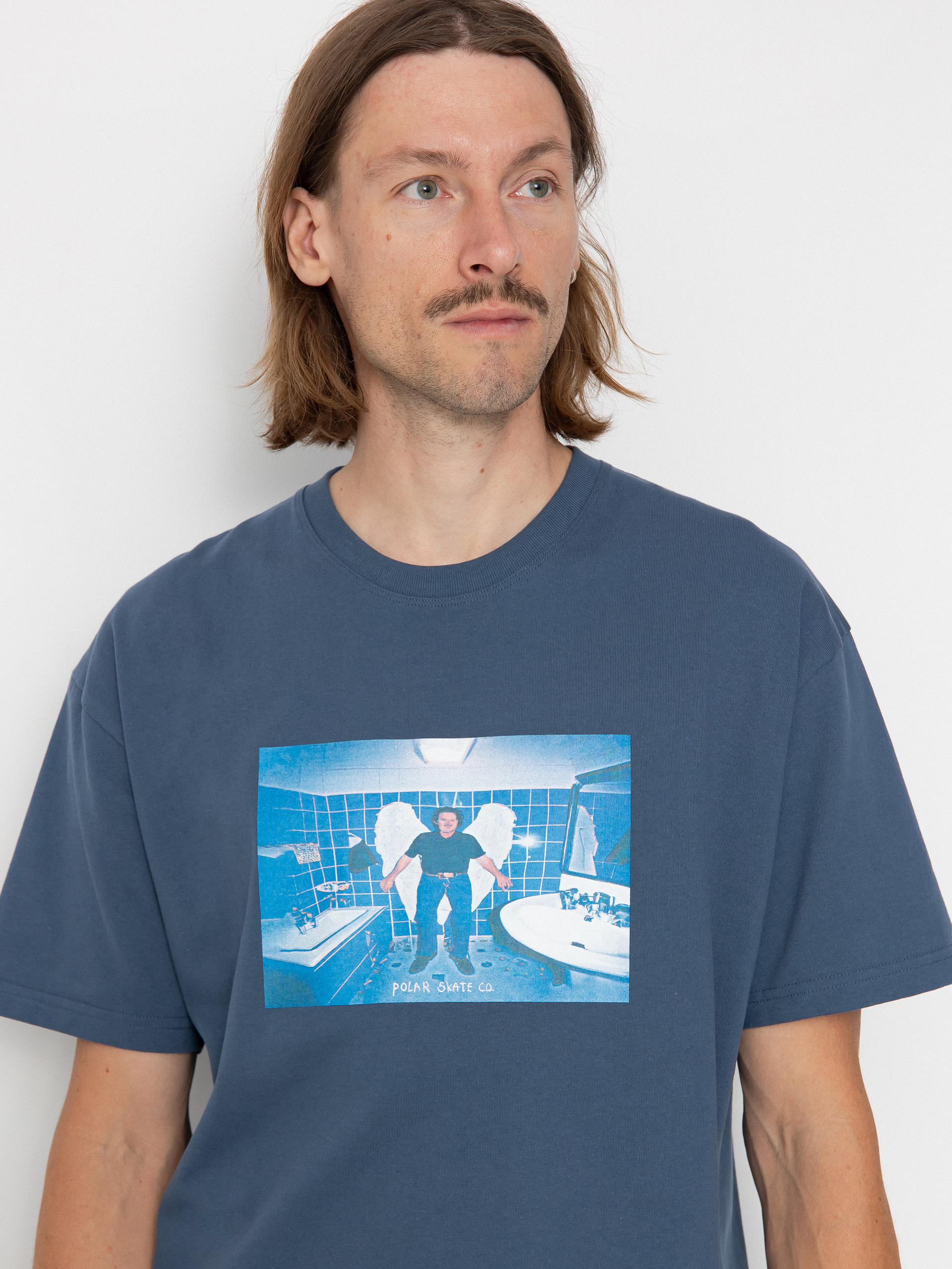 Tricou Polar Skate Angel Man (grey blue)