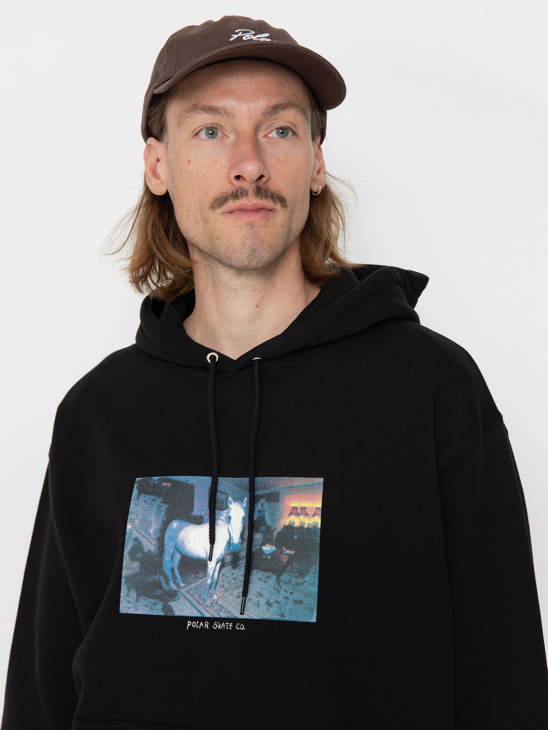 Hanorac cu glugă Polar Skate Dave Hoodie Horse Dream HD (black)