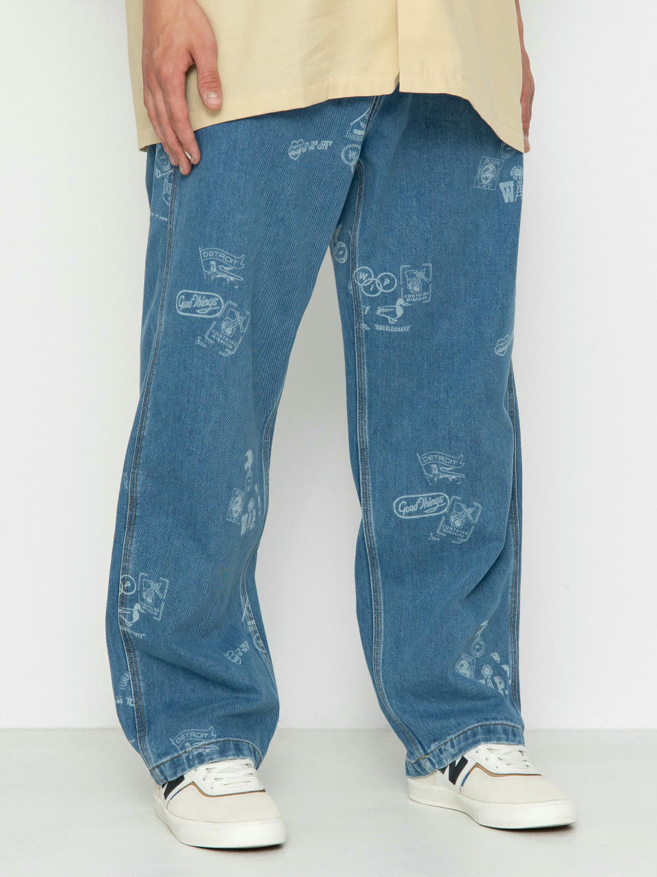 Pantaloni Carhartt WIP Stamp (stamp print/blue)