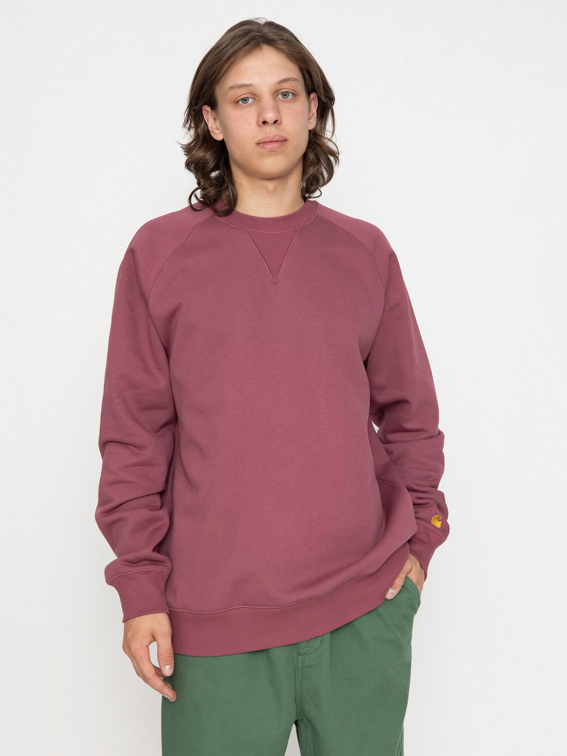 Hanorac Carhartt WIP Chase (dusty fuchsia/gold)