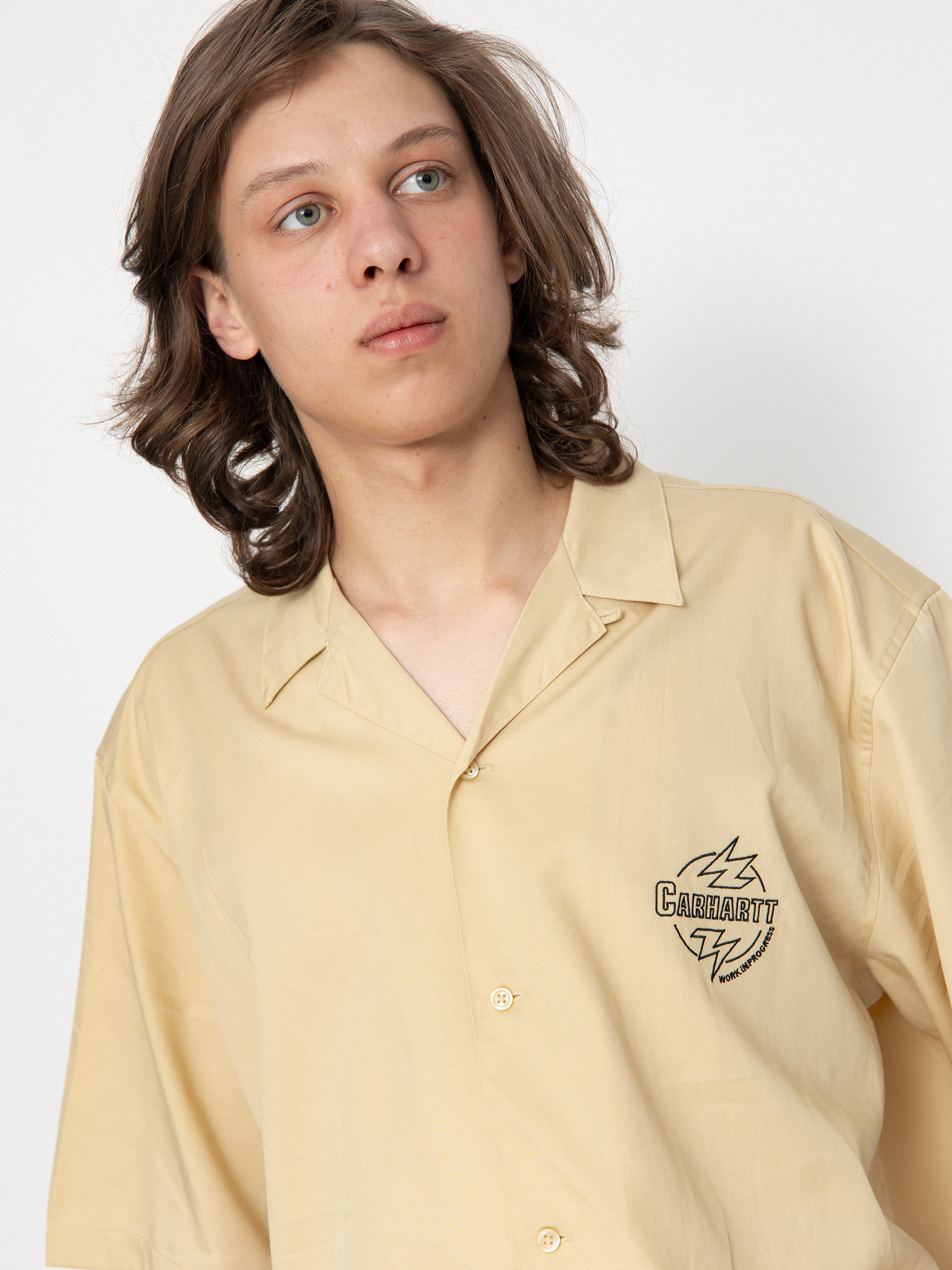 Cămașă Carhartt WIP Ablaze (cornsilk/black)