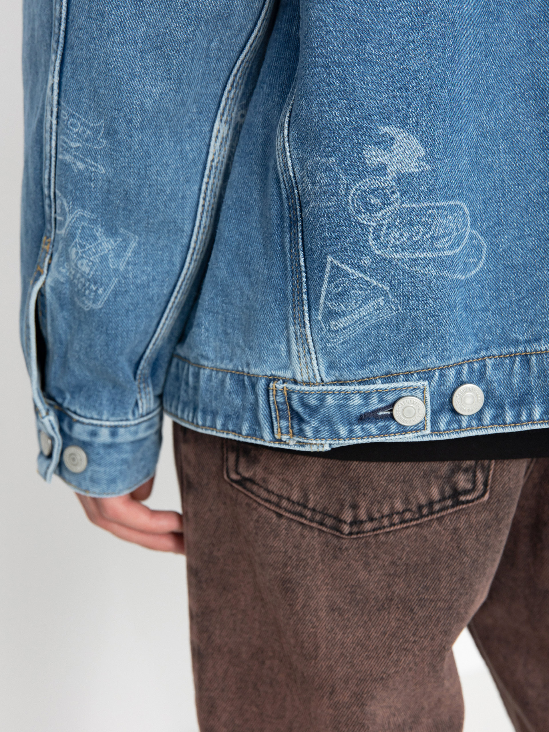 Geacă Carhartt WIP Stamp (stamp print/blue)