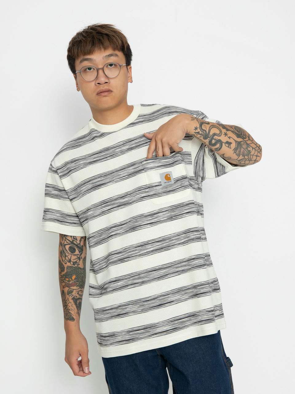 Tricou Carhartt WIP Dodson Pocket (dodson stripe horizontal/natural)