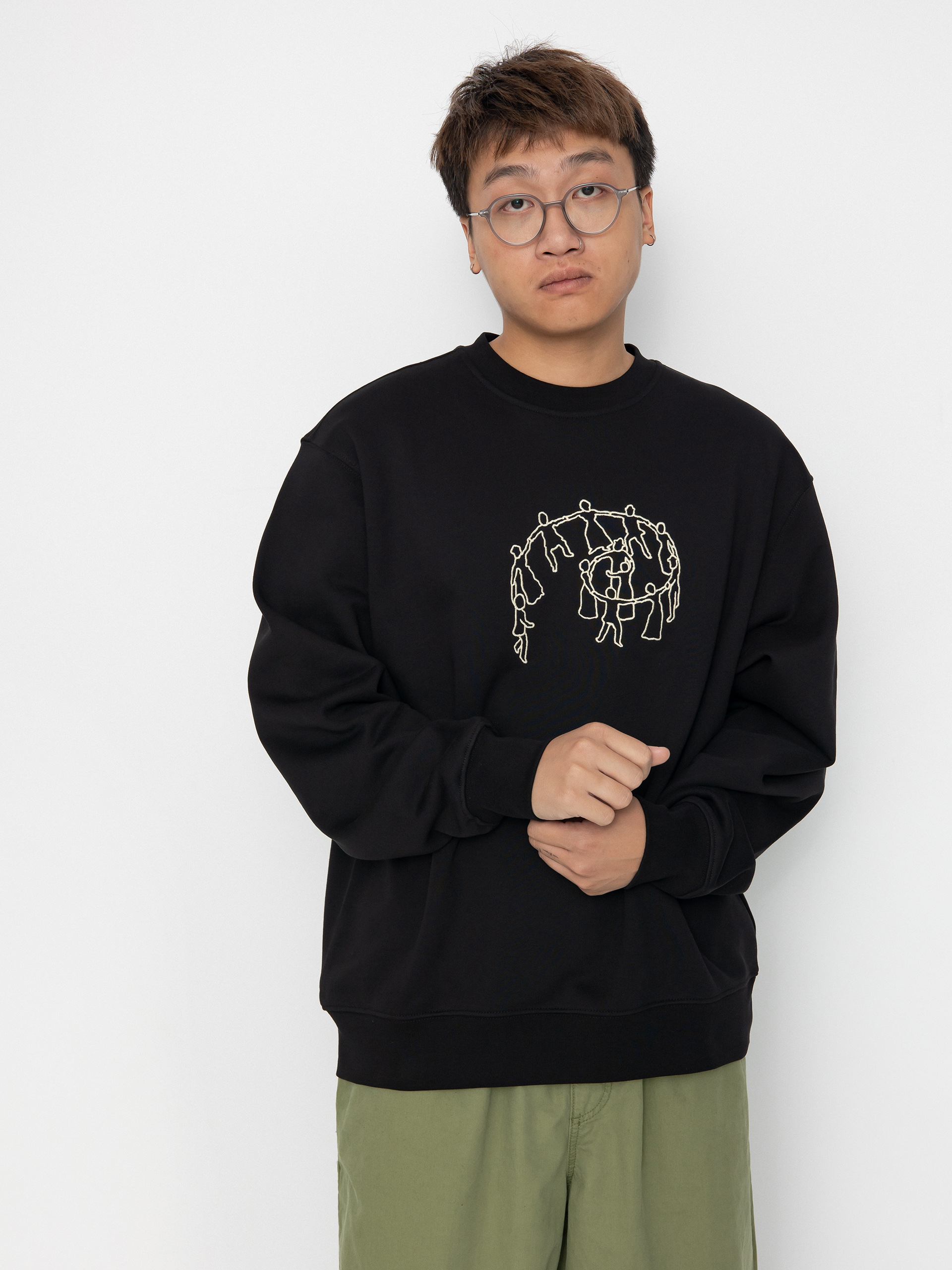 Hanorac cu glugă Vans Skate Hold Hands HD (black)