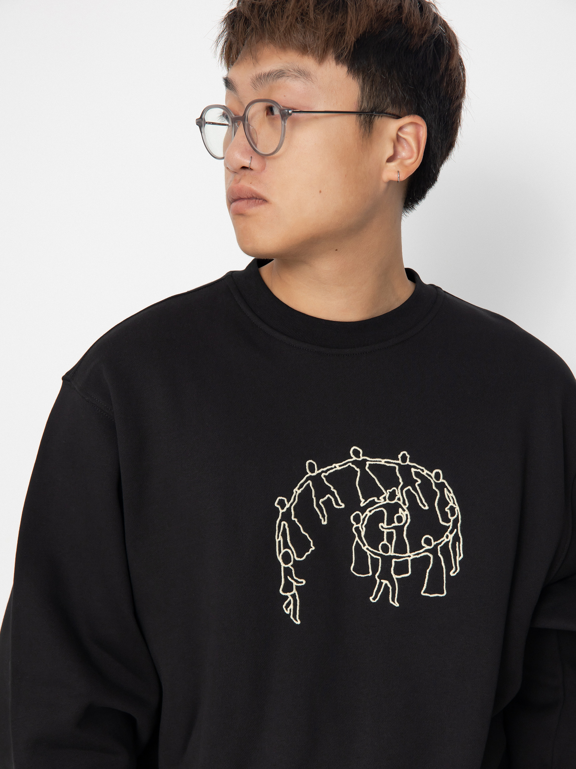 Hanorac cu glugă Vans Skate Hold Hands HD (black)