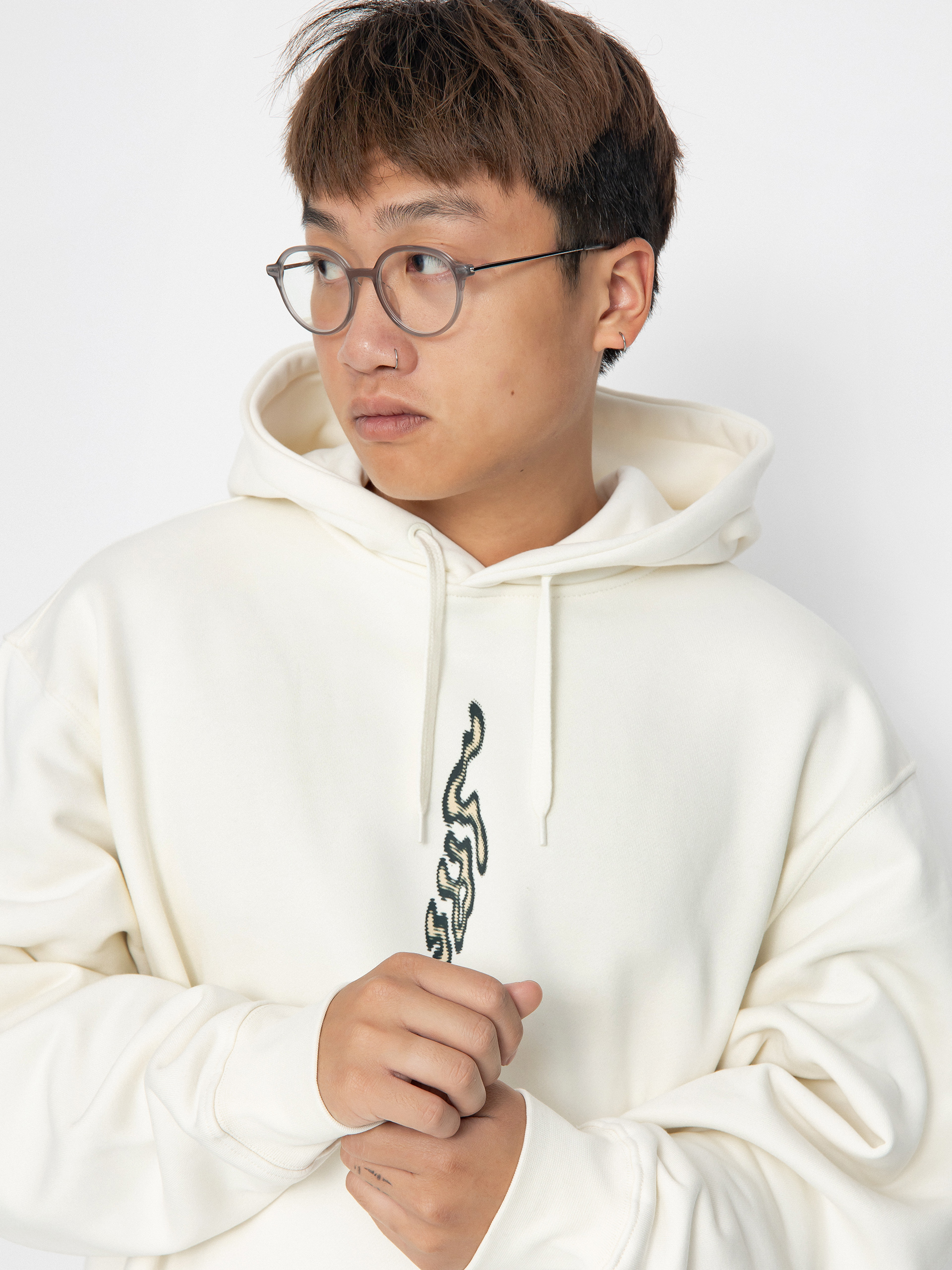 Hanorac cu glugă Vans Skate Blurb HD (marshmallow)