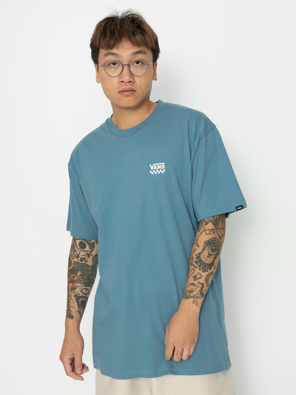 Tricou Vans Left Chest Logo II (bluestone)