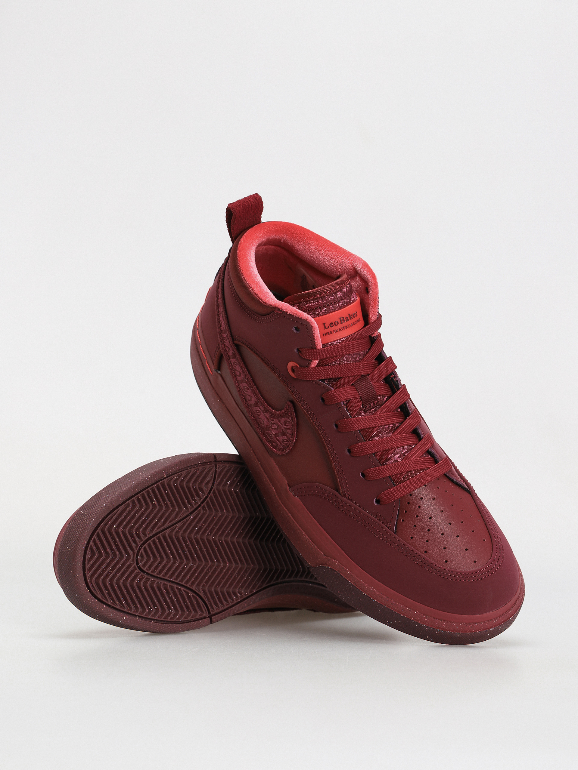 Pantofi Nike SB React Leo Prm (dark beetroot/dark beetroot team red)