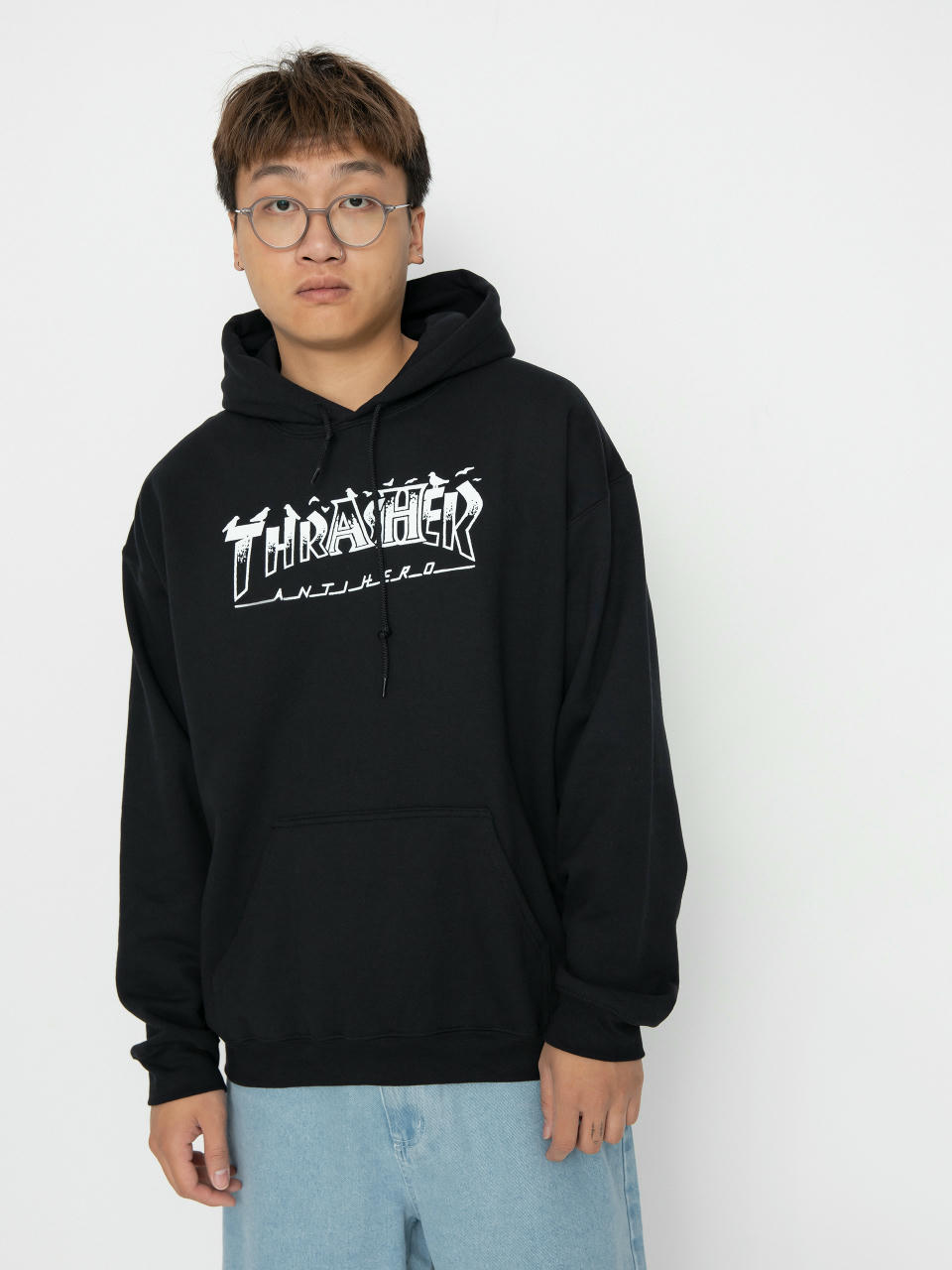 Hanorac cu glugă Thrasher Pigeon Mag HD (black)