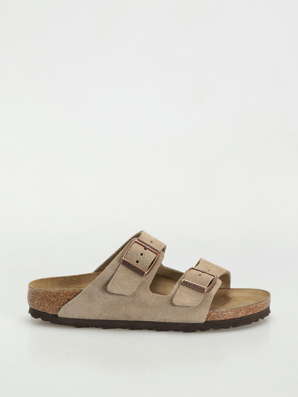 Șlapi Birkenstock Arizona Suede Leather Narrow Wmn (taupe)