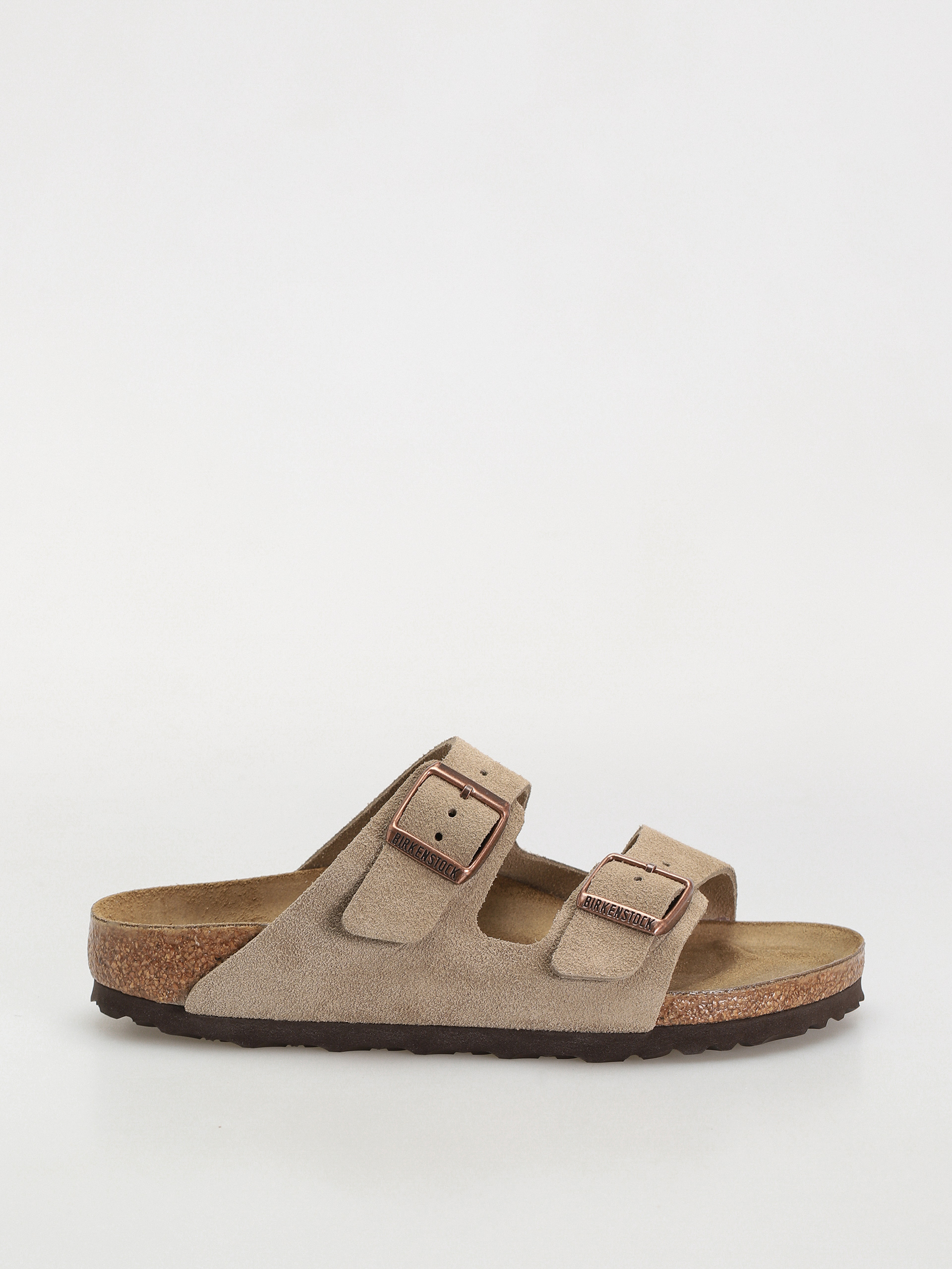 Șlapi Birkenstock Arizona Suede Leather Narrow Wmn (taupe)