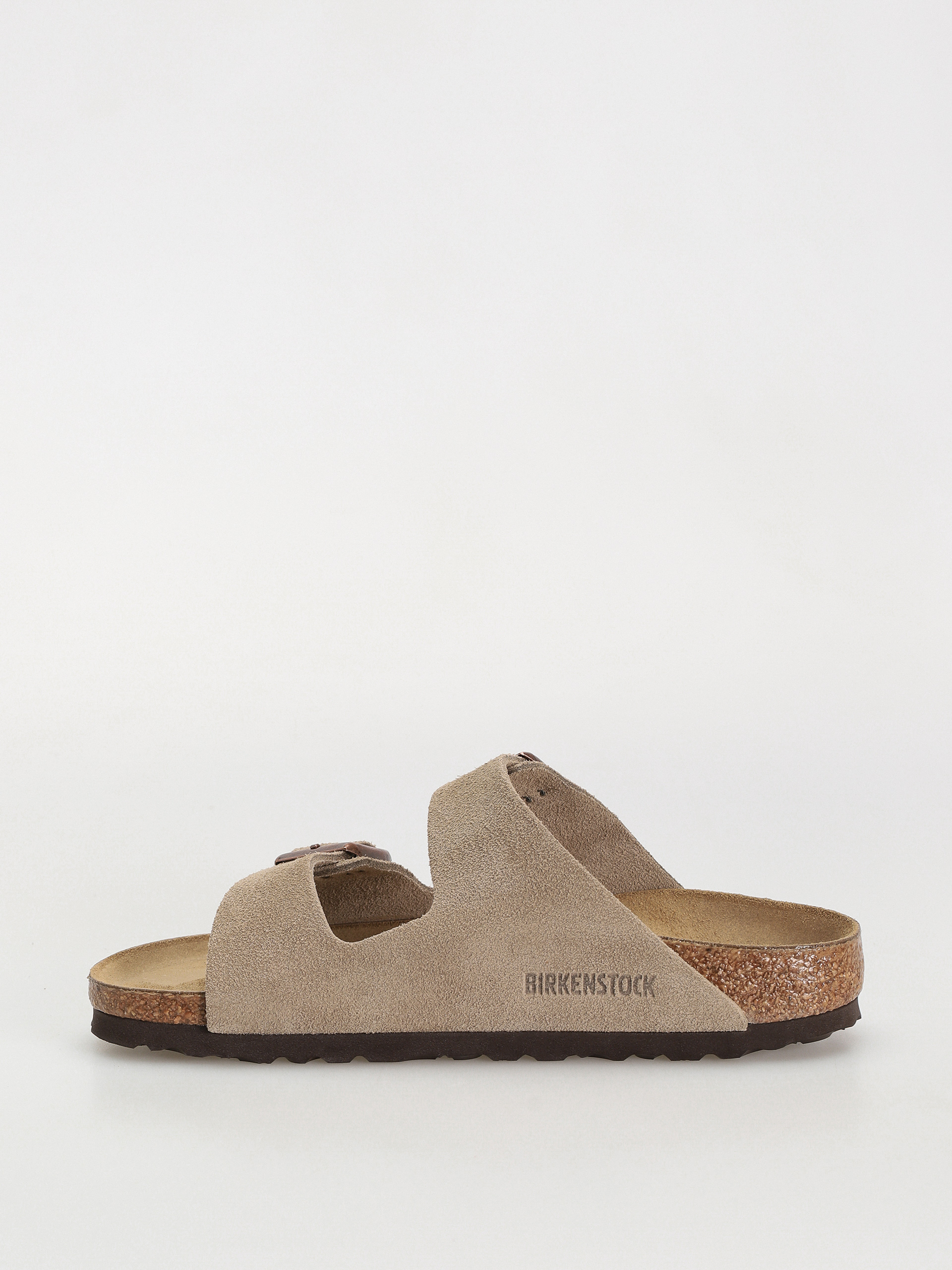Șlapi Birkenstock Arizona Suede Leather Narrow Wmn (taupe)