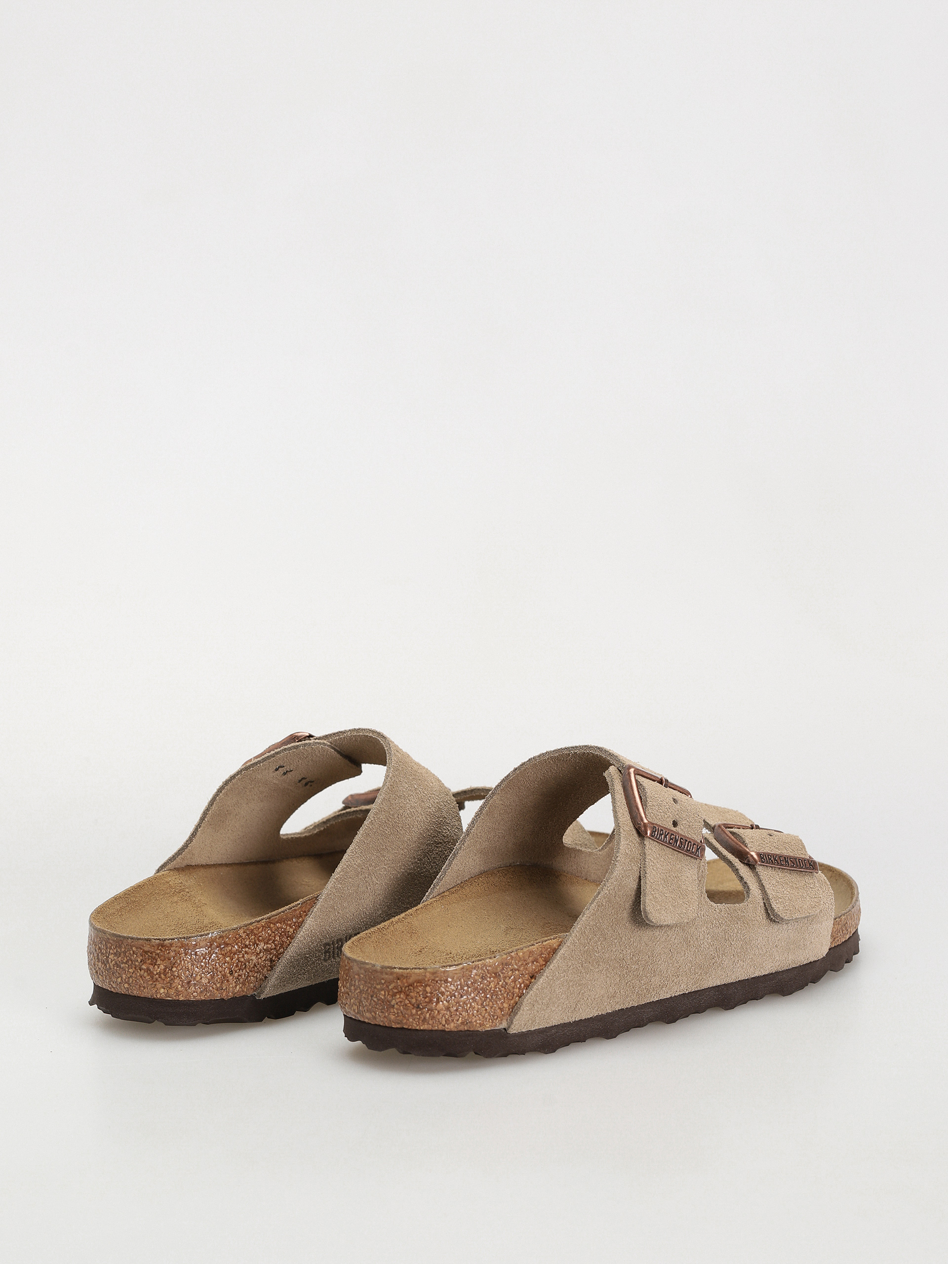 Șlapi Birkenstock Arizona Suede Leather Narrow Wmn (taupe)