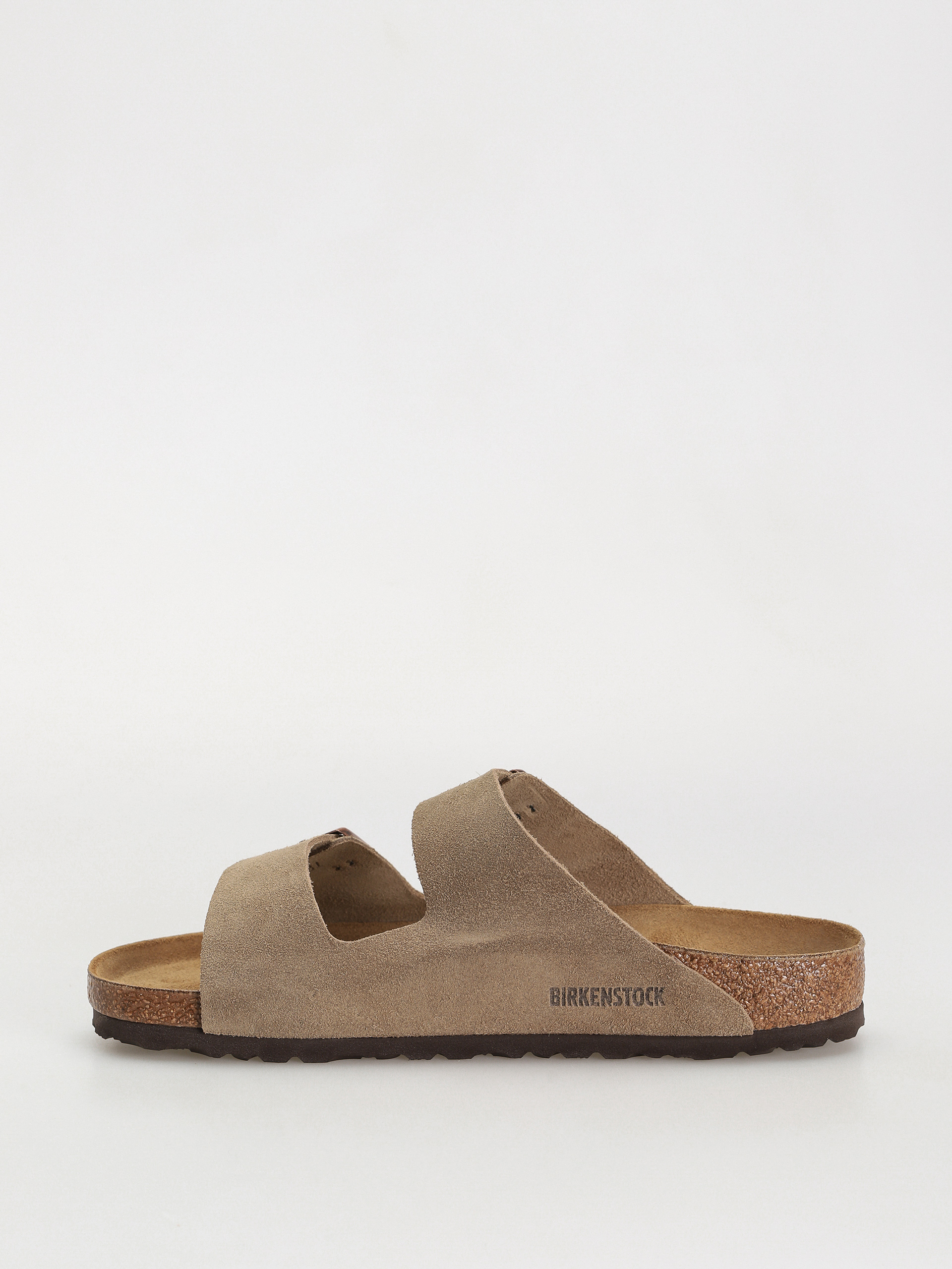 Șlapi Birkenstock Arizona Suede Leather Regular - maro (taupe)
