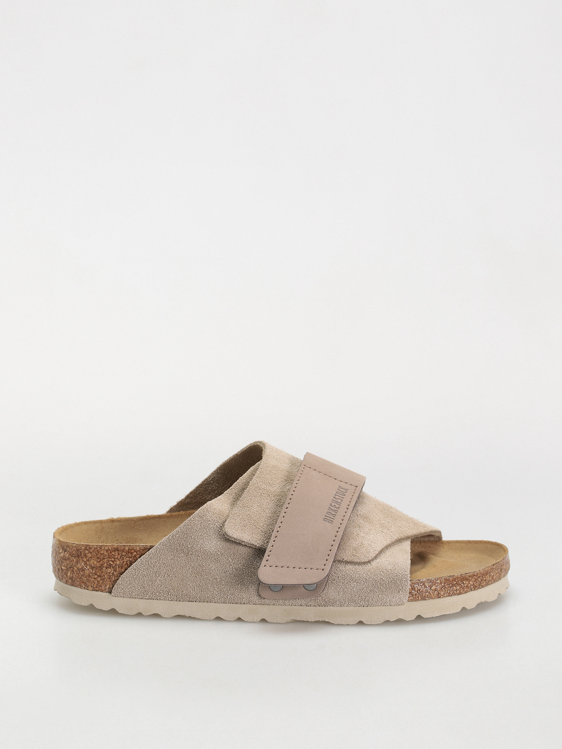 Șlapi Birkenstock Kyoto Nubuck Suede Leather Narrow Wmn - maro (taupe)