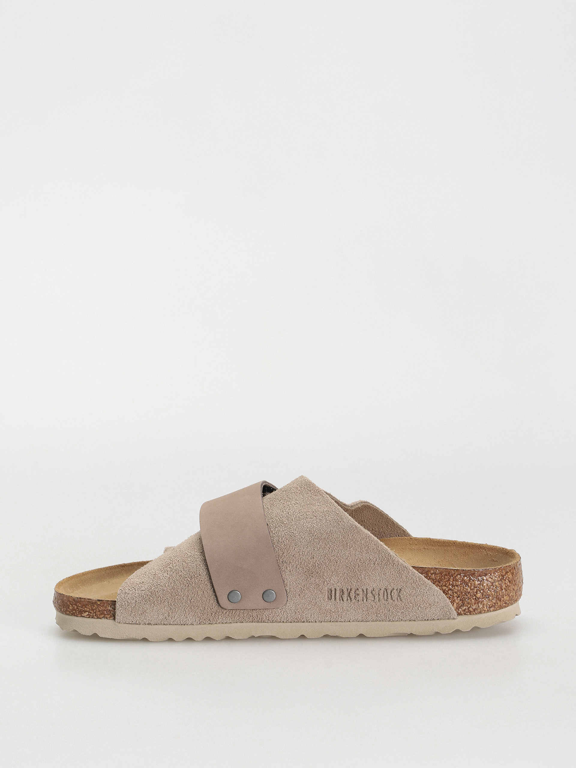 Șlapi Birkenstock Kyoto Nubuck Suede Leather Narrow Wmn (taupe)