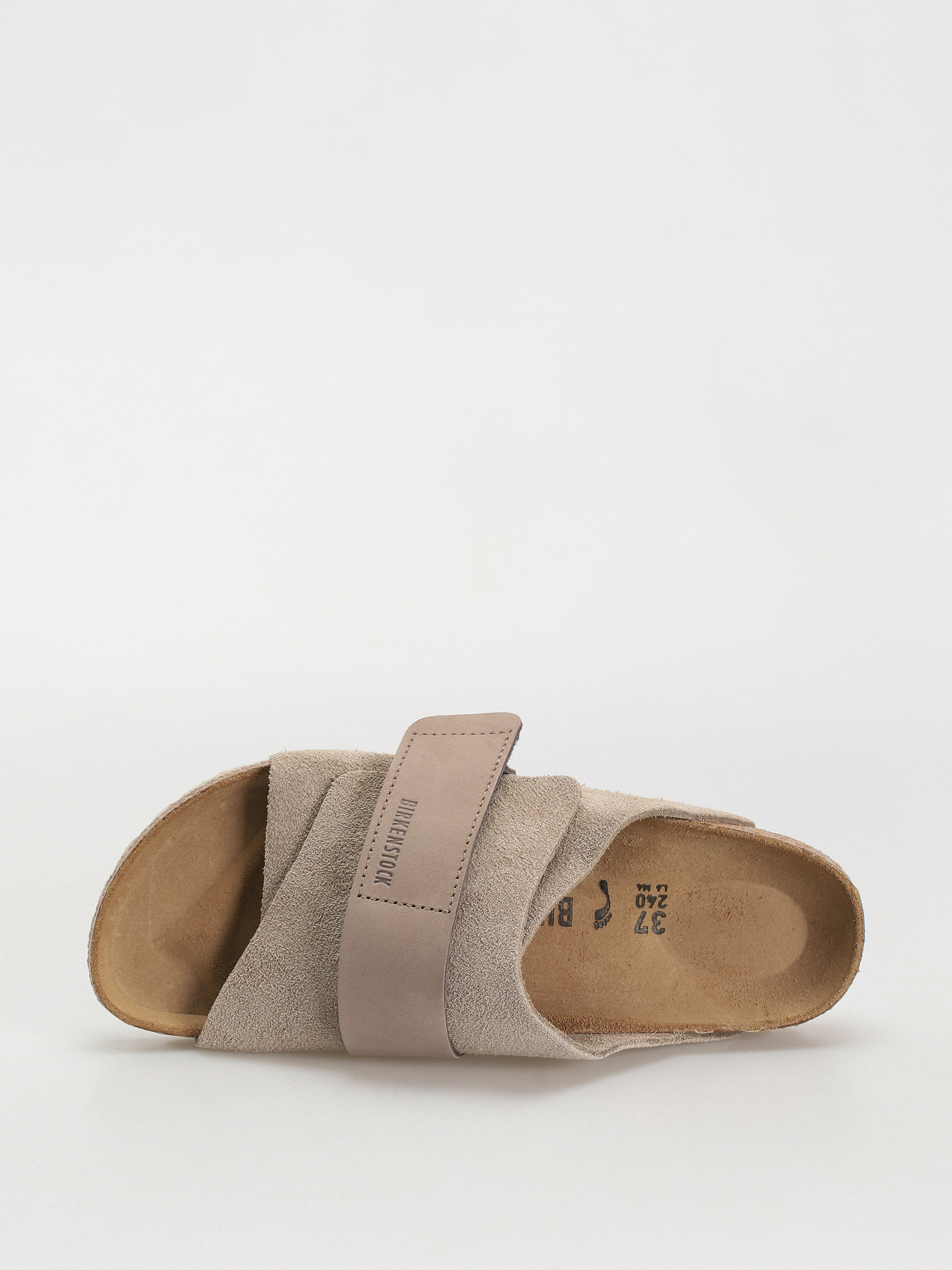 Șlapi Birkenstock Kyoto Nubuck Suede Leather Narrow Wmn (taupe)