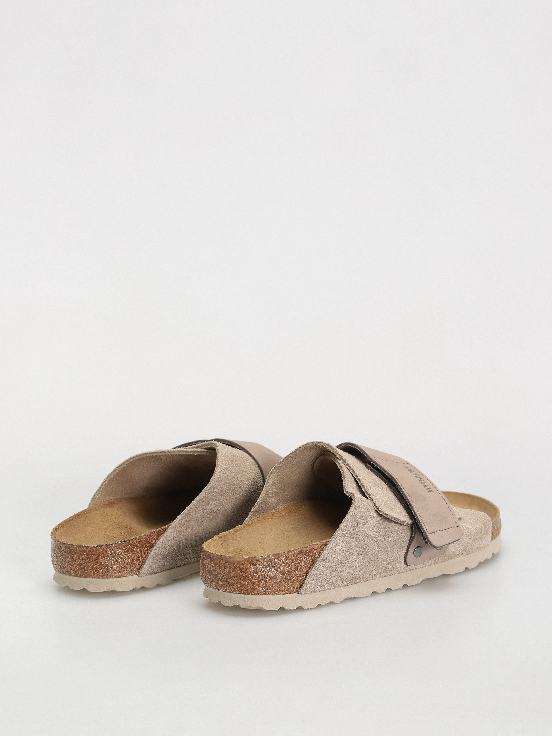 Șlapi Birkenstock Kyoto Nubuck Suede Leather Narrow Wmn (taupe)