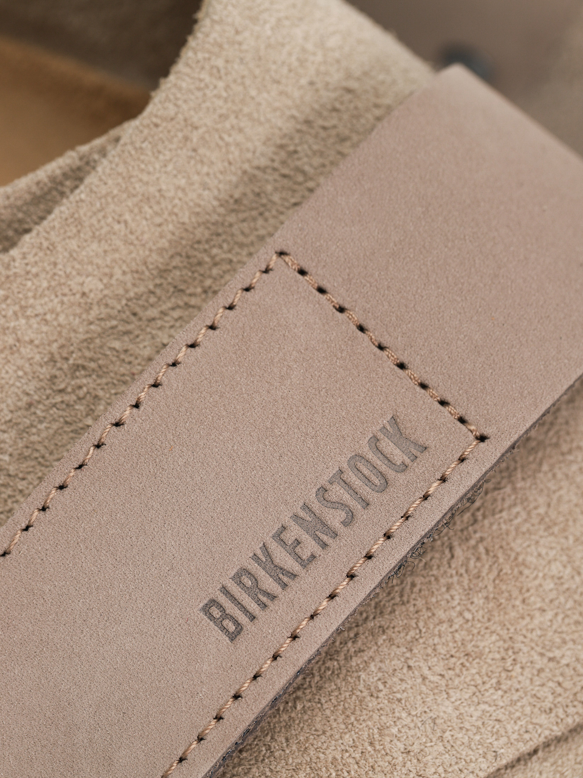 Șlapi Birkenstock Kyoto Nubuck Suede Leather Narrow Wmn (taupe)