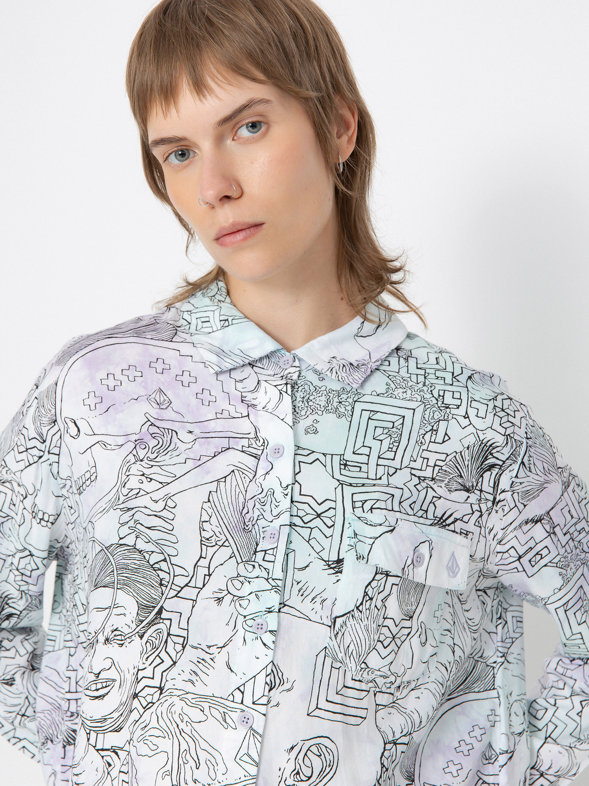 Cămașă Volcom Fa Ed Merlin Murray Ls Wmn (multi)