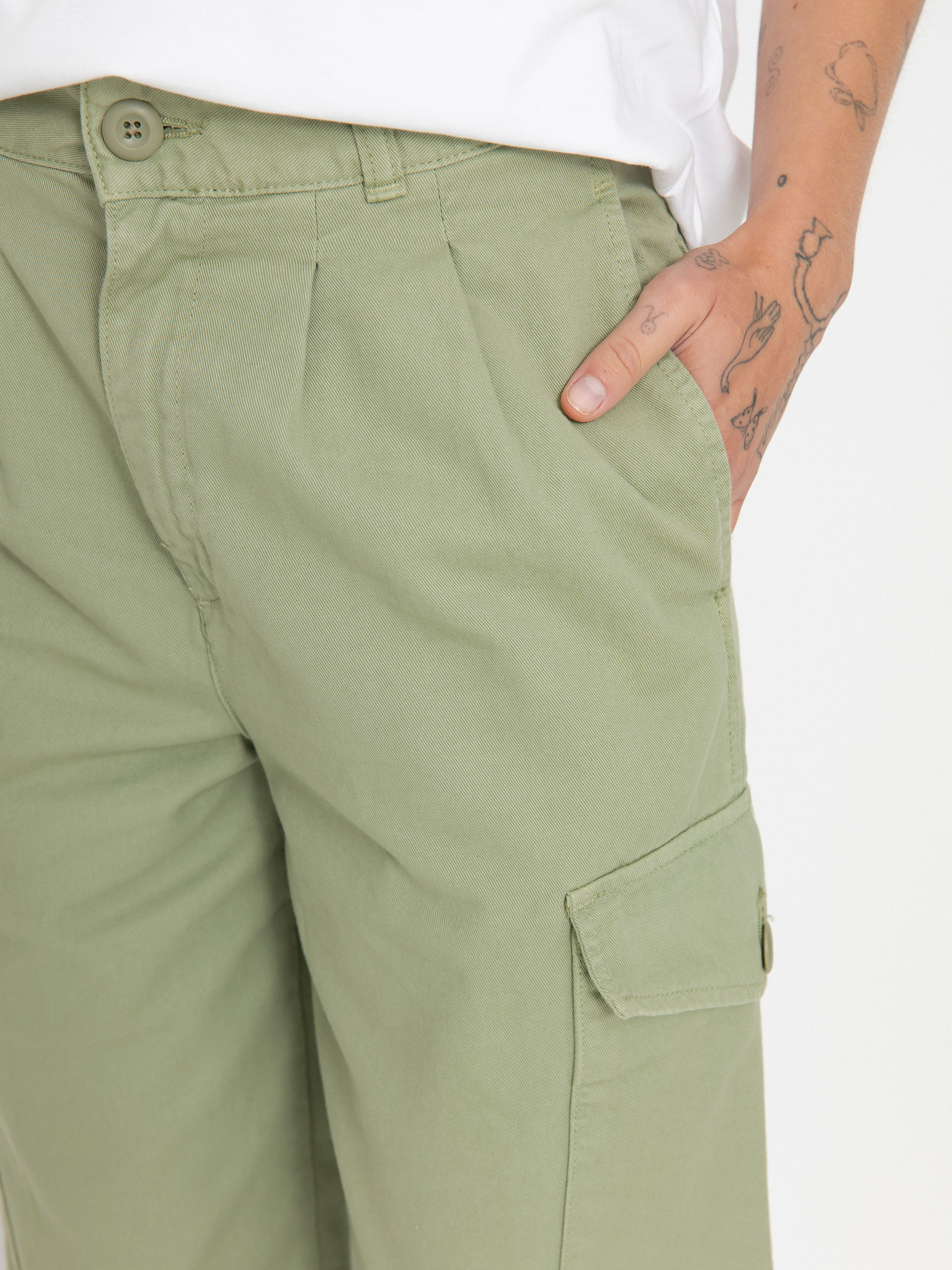 Pantaloni Carhartt WIP Collins Wmn (misty green)