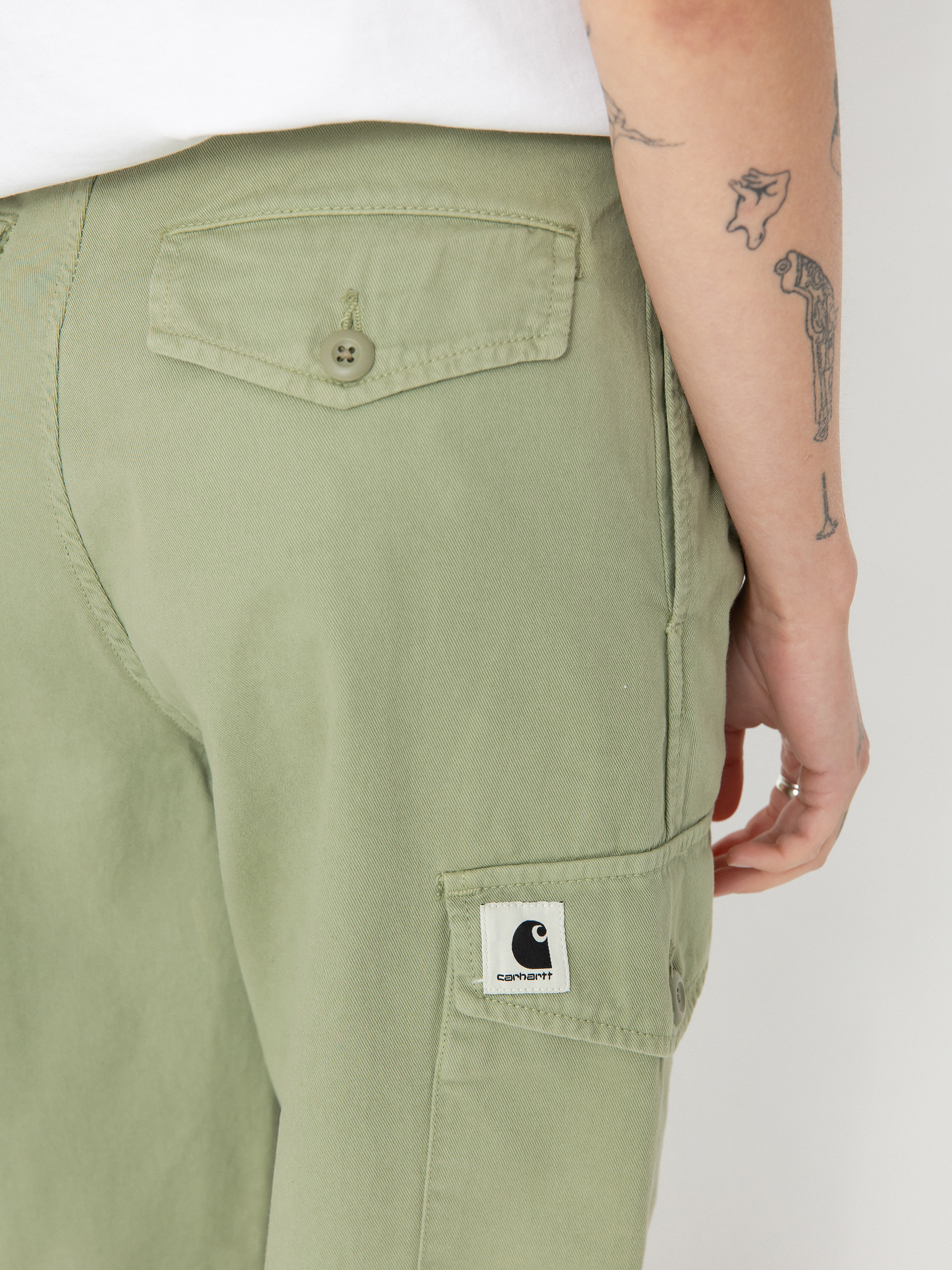 Pantaloni Carhartt WIP Collins Wmn (misty green)