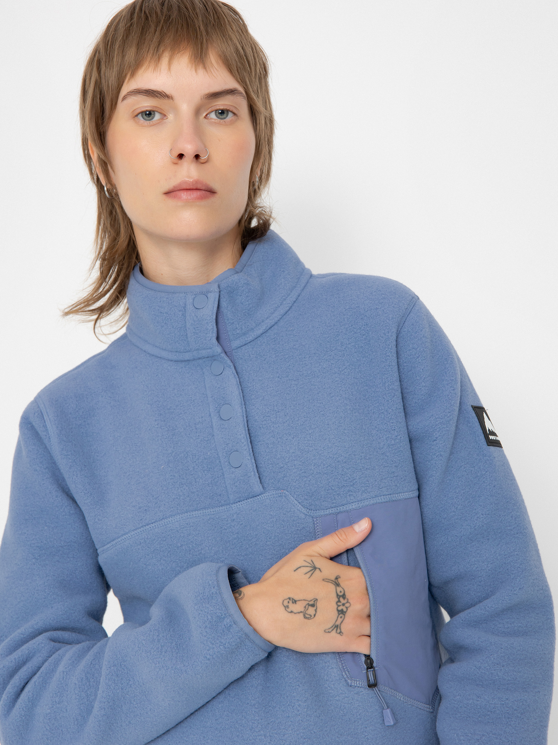 Hanorac cu glugă Burton Cinder Wmn (slate blue)