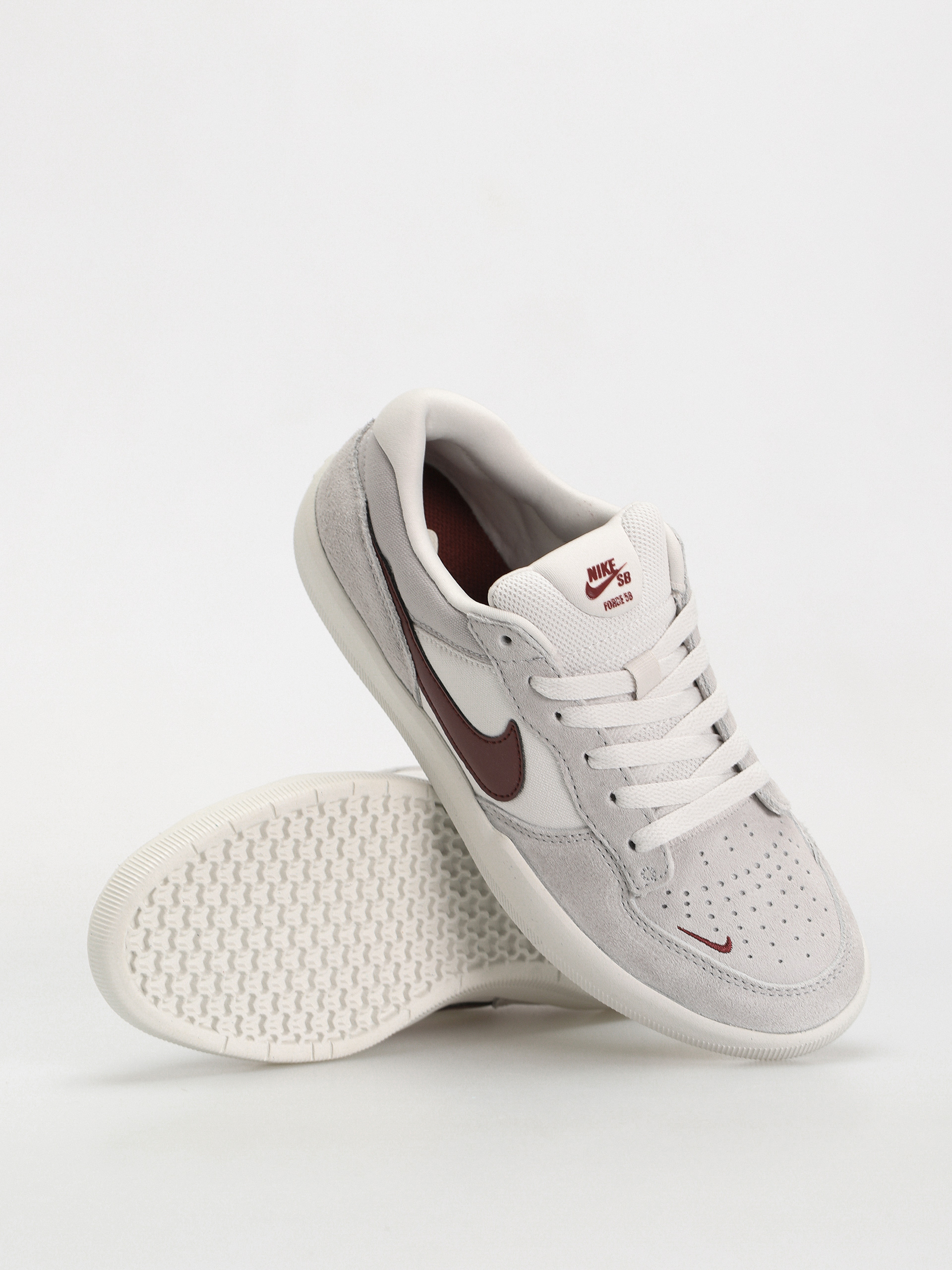 Pantofi Nike SB Force 58 (platinum tint/dark team red wolf grey)