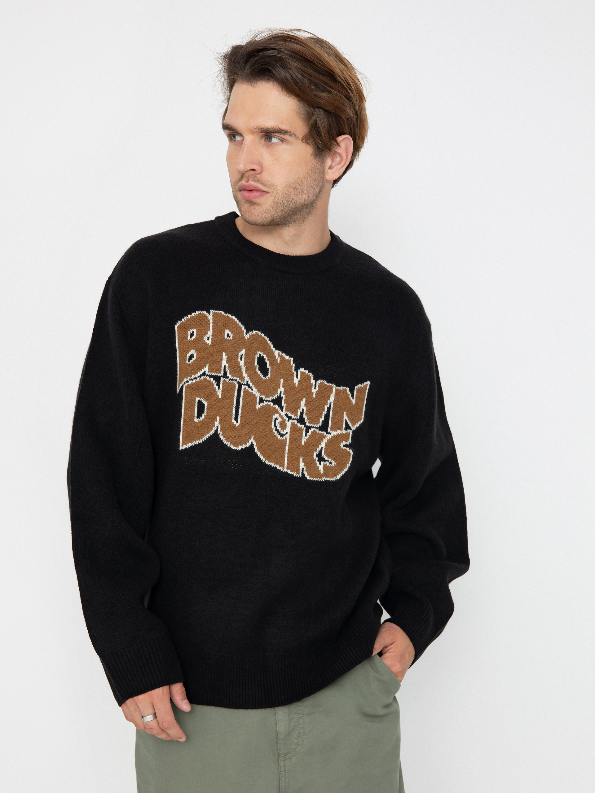 Pulover Carhartt WIP Brown Ducks (black)