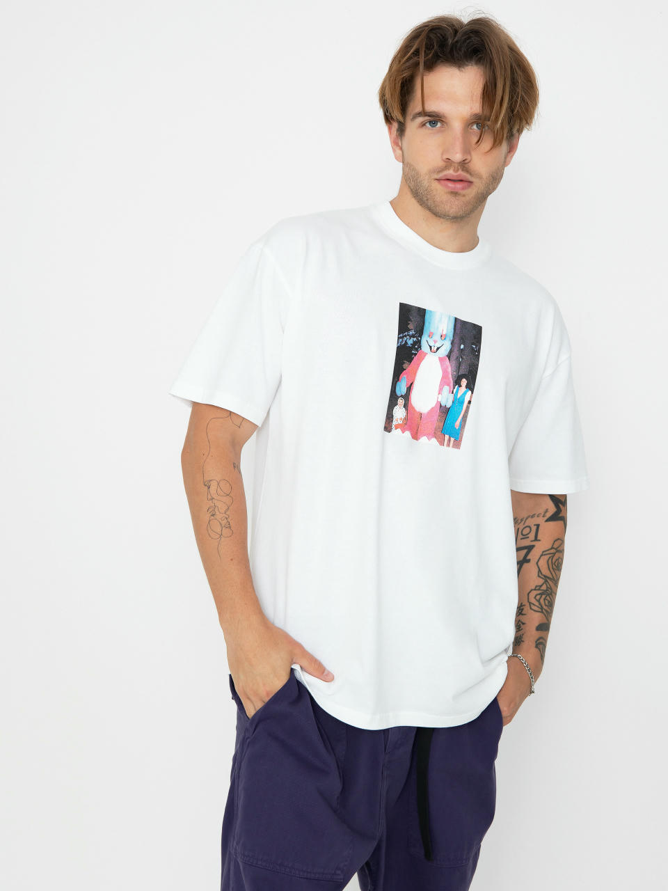 Tricou Polar Skate Bunny (white)