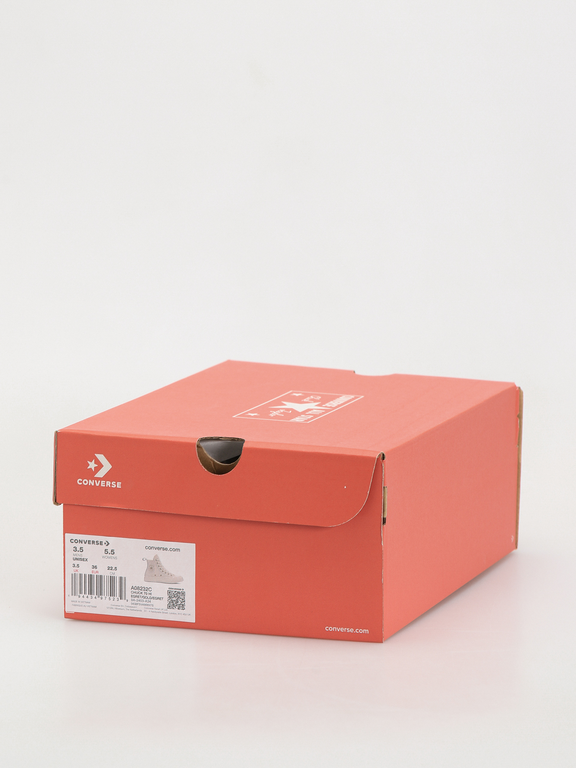 Teniși Converse Chuck 70 Hi (egret/gold/egret)