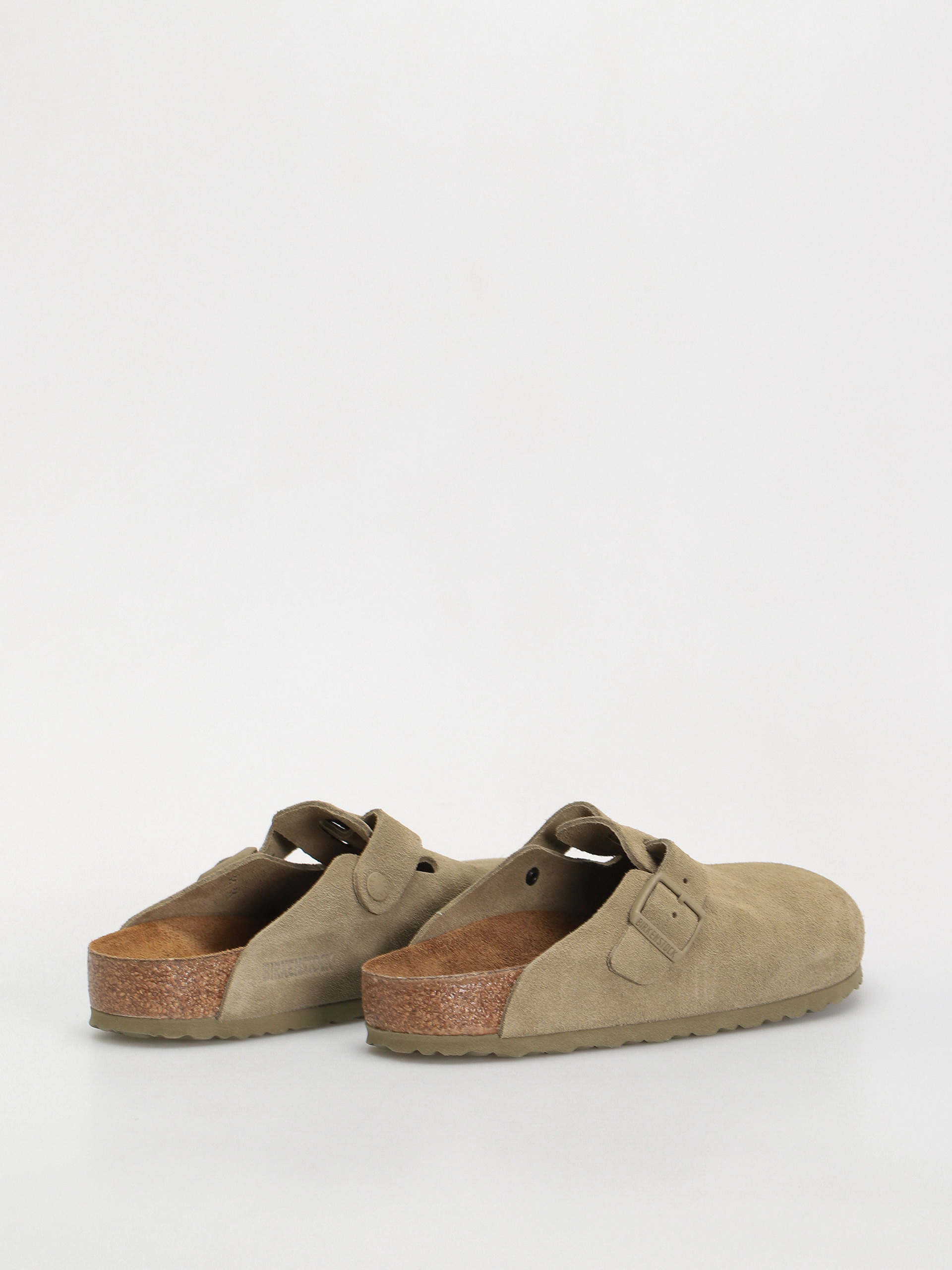 Șlapi Birkenstock Boston Suede Leather Regular (faded khaki)