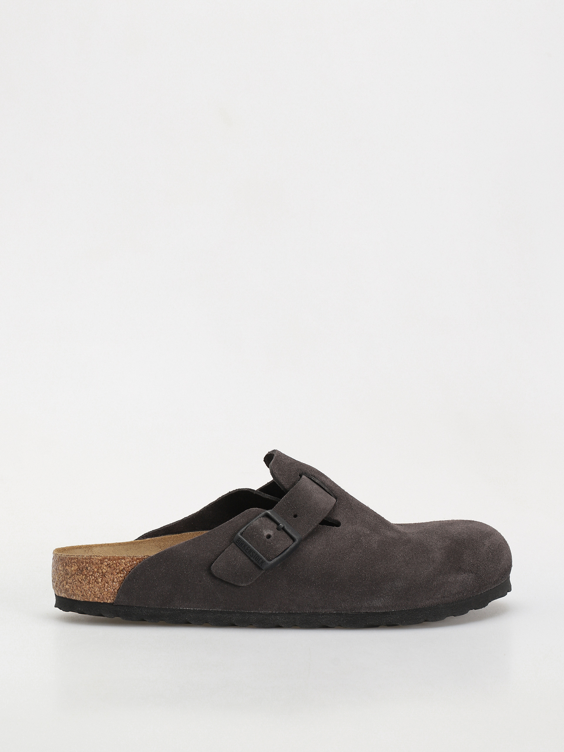 Șlapi Birkenstock Boston Suede Leather Regular (velvet grey)