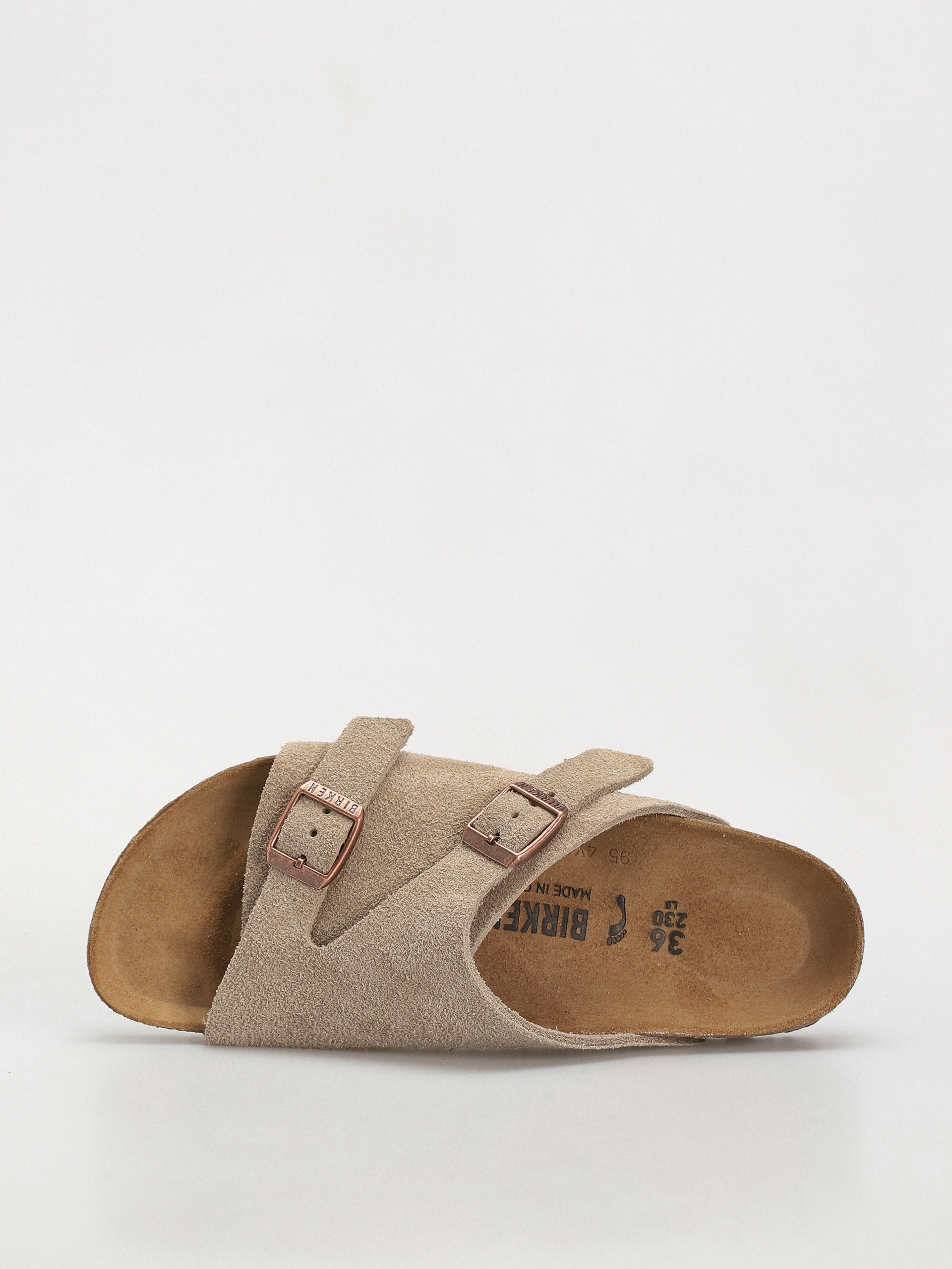 Șlapi Birkenstock Zürich Suede Leather Narrow Wmn - maro (taupe)