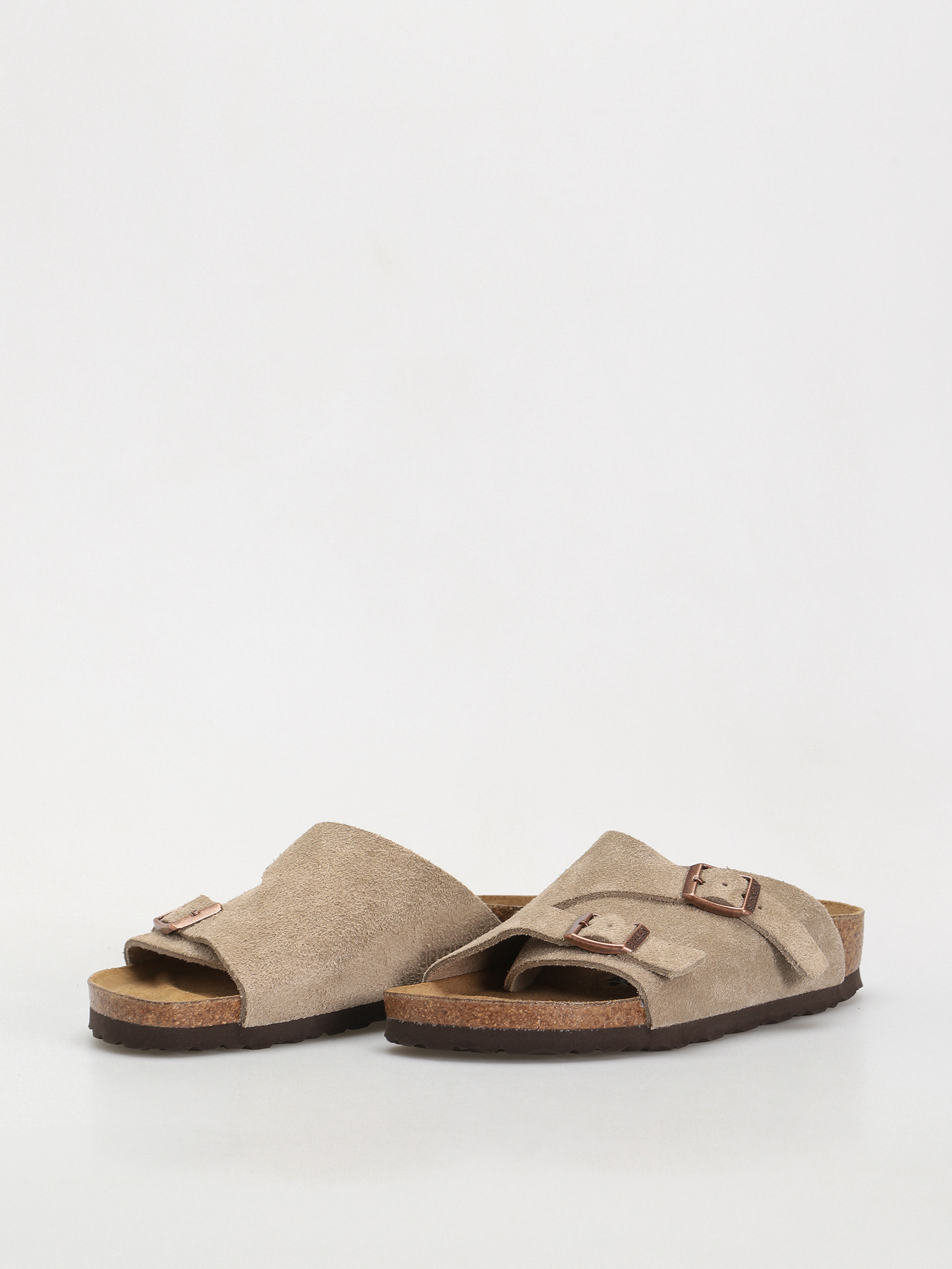 BIRKENSTOCK ZÜRICH Șlapi Birkenstock Zürich Suede Leather Narrow Wmn - maro (taupe)