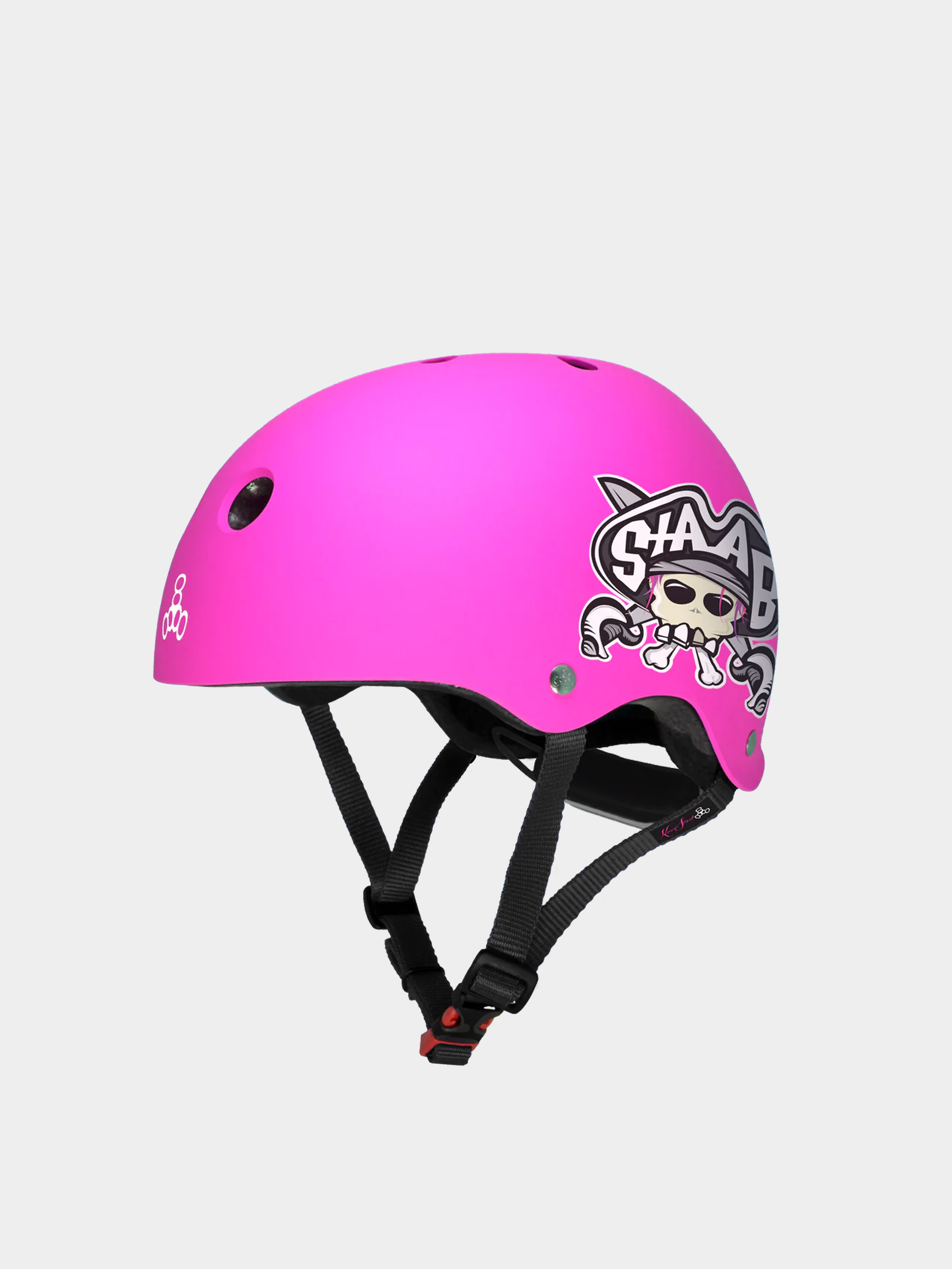 Cascu0103 Triple Eight Lil 8 Staab Edition Dual Certified Helmet With Eps Liner JR (neon pink)