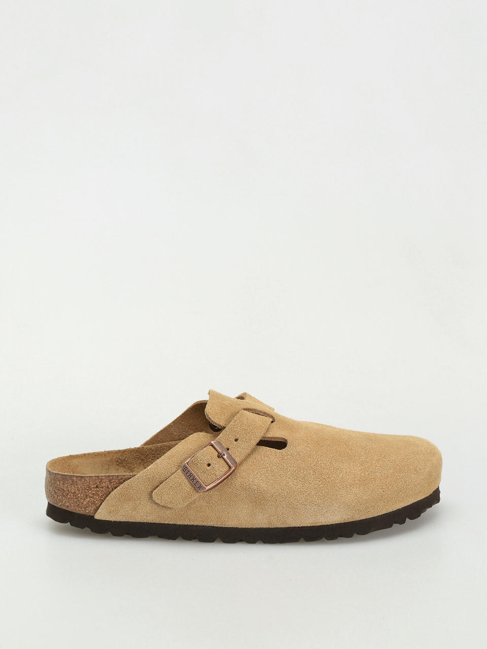 Șlapi Birkenstock Boston Suede Leather Narrow Wmn (latte cream)