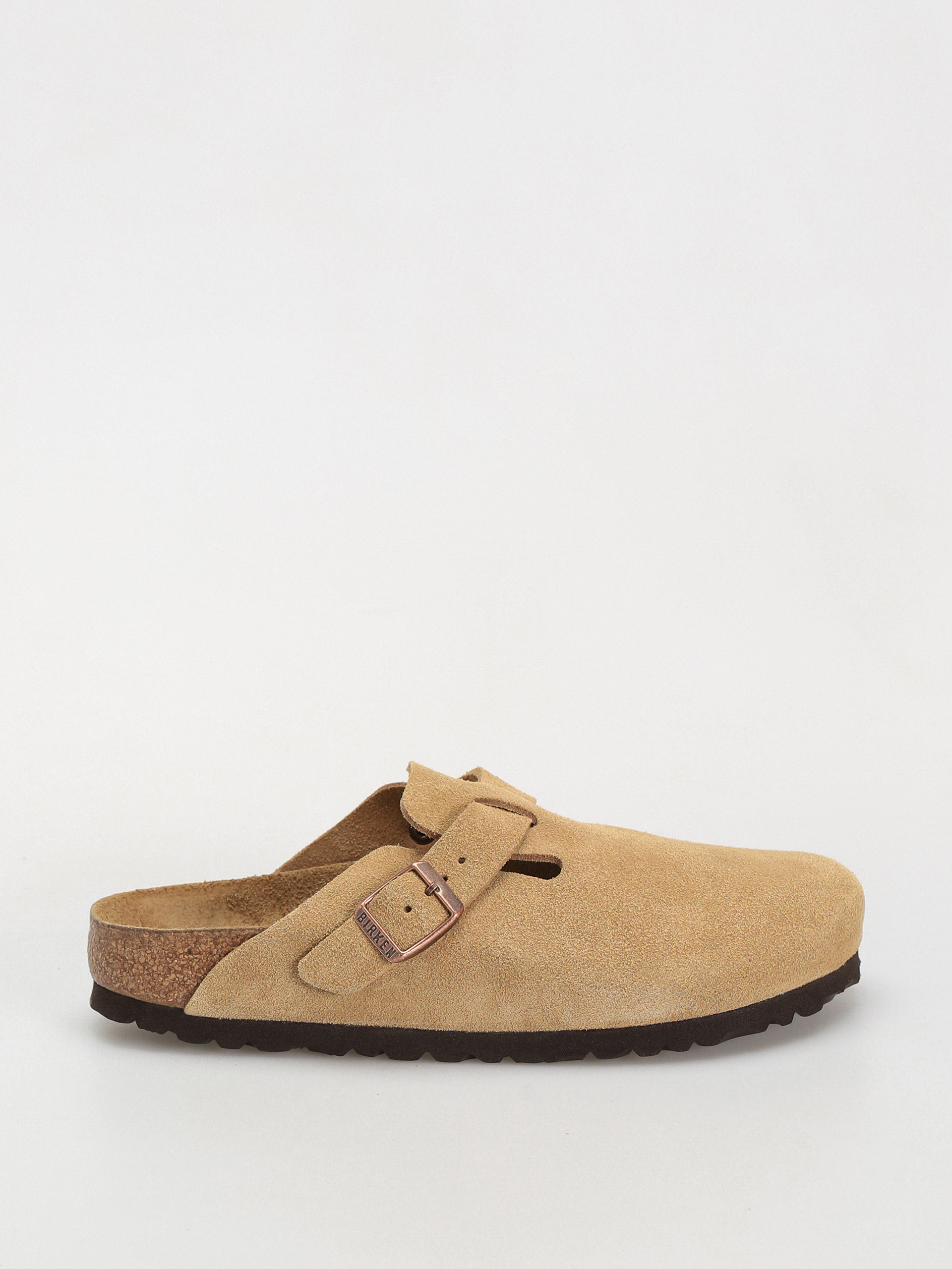 Șlapi Birkenstock Boston Suede Leather Narrow Wmn (latte cream)