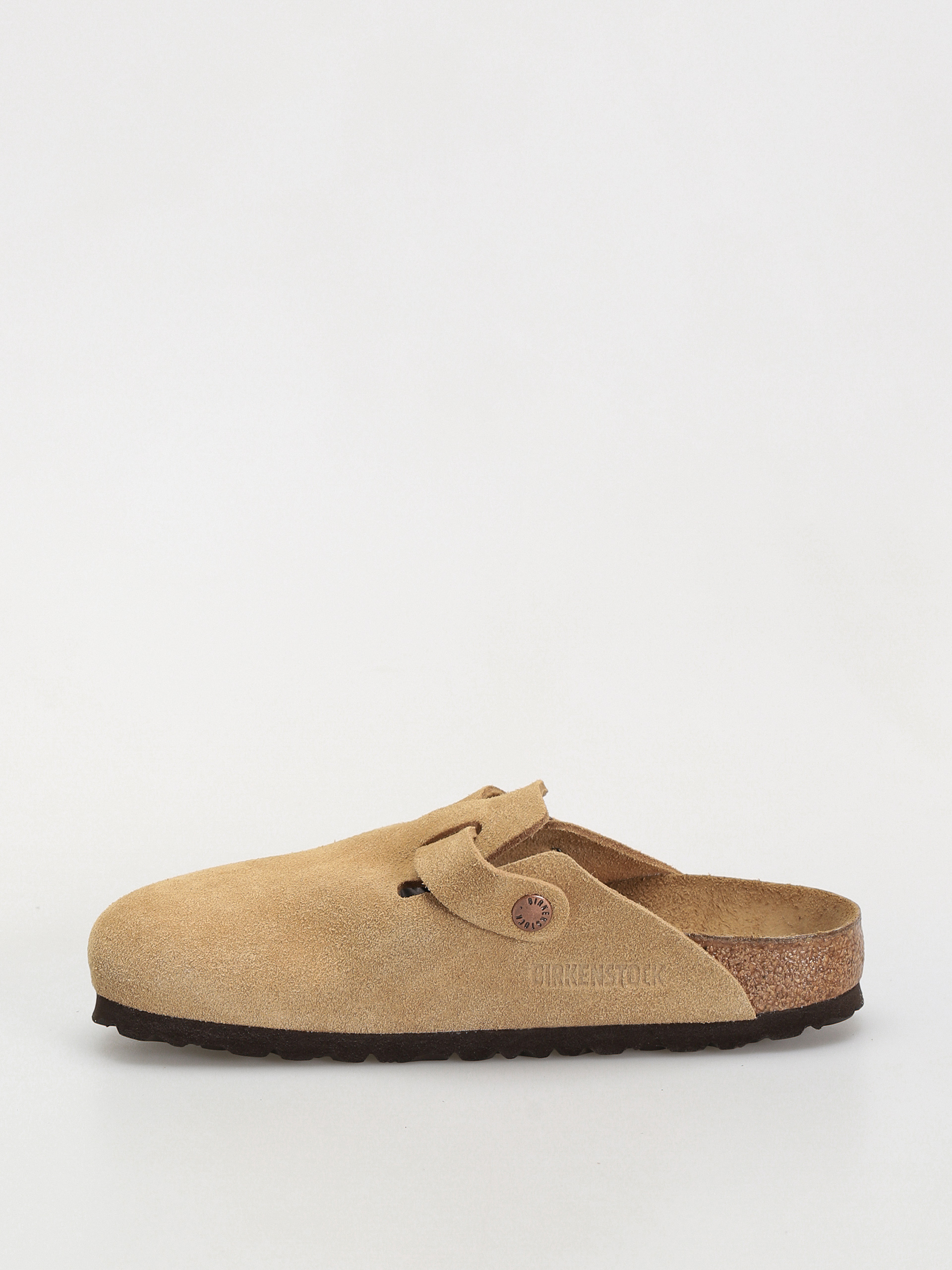 Șlapi Birkenstock Boston Suede Leather Narrow Wmn (latte cream)