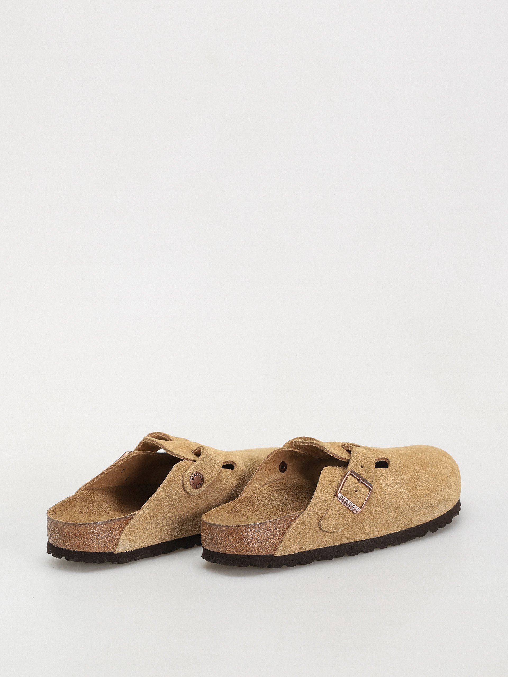 Șlapi Birkenstock Boston Suede Leather Narrow Wmn (latte cream)