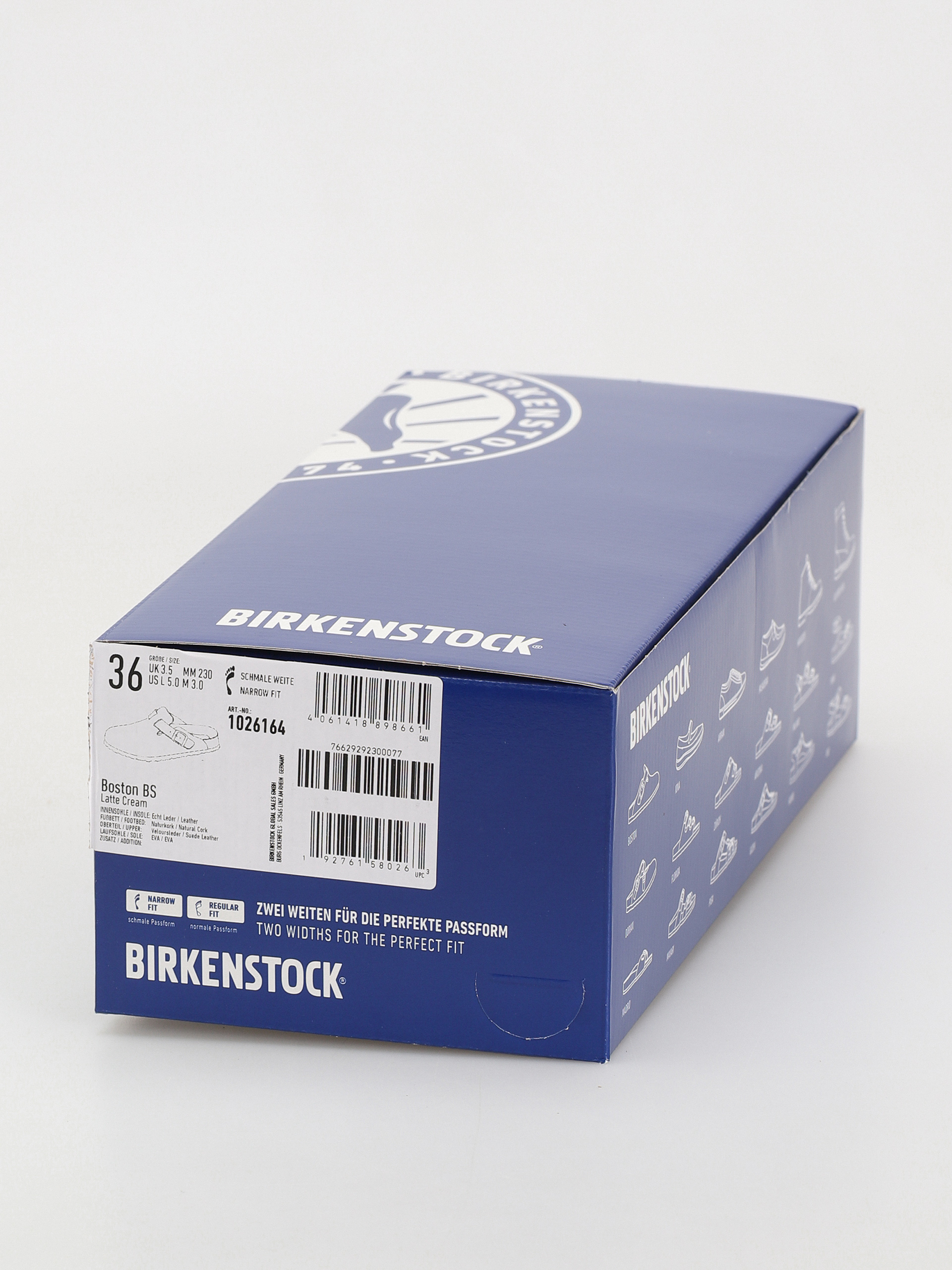 Șlapi Birkenstock Boston Suede Leather Narrow Wmn (latte cream)