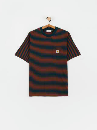 Tricou Carhartt WIP Verner Pocket (verner stripe/duck blue/offroad)