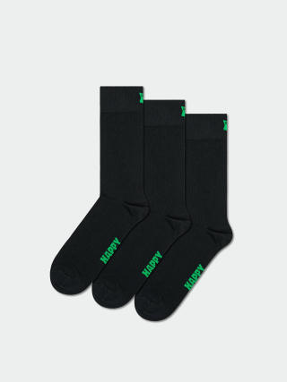 Șosete Happy Socks 3-Pack Solids (black)