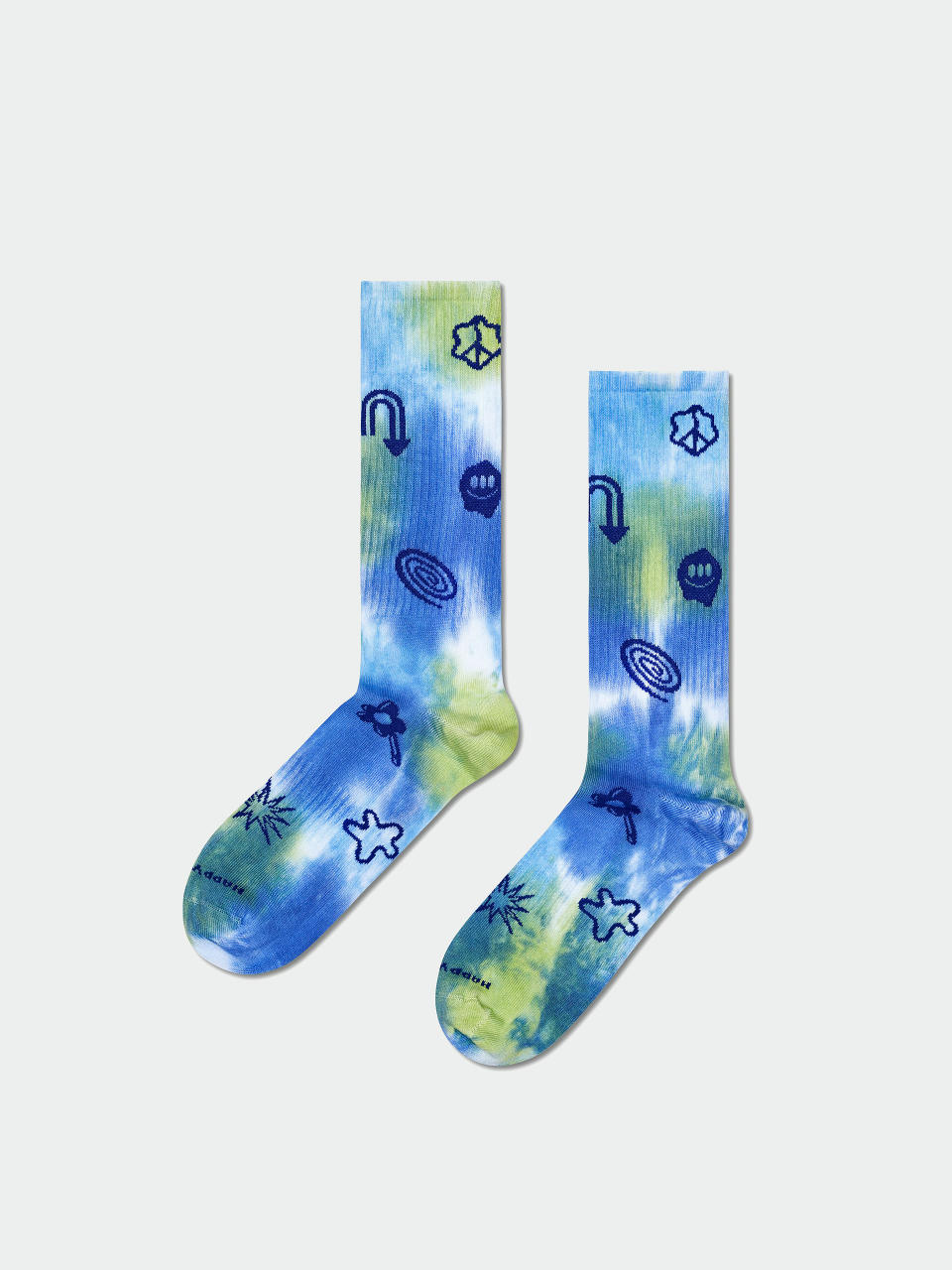 Șosete Happy Socks Hyper Tie-Dye Sneaker (blue)