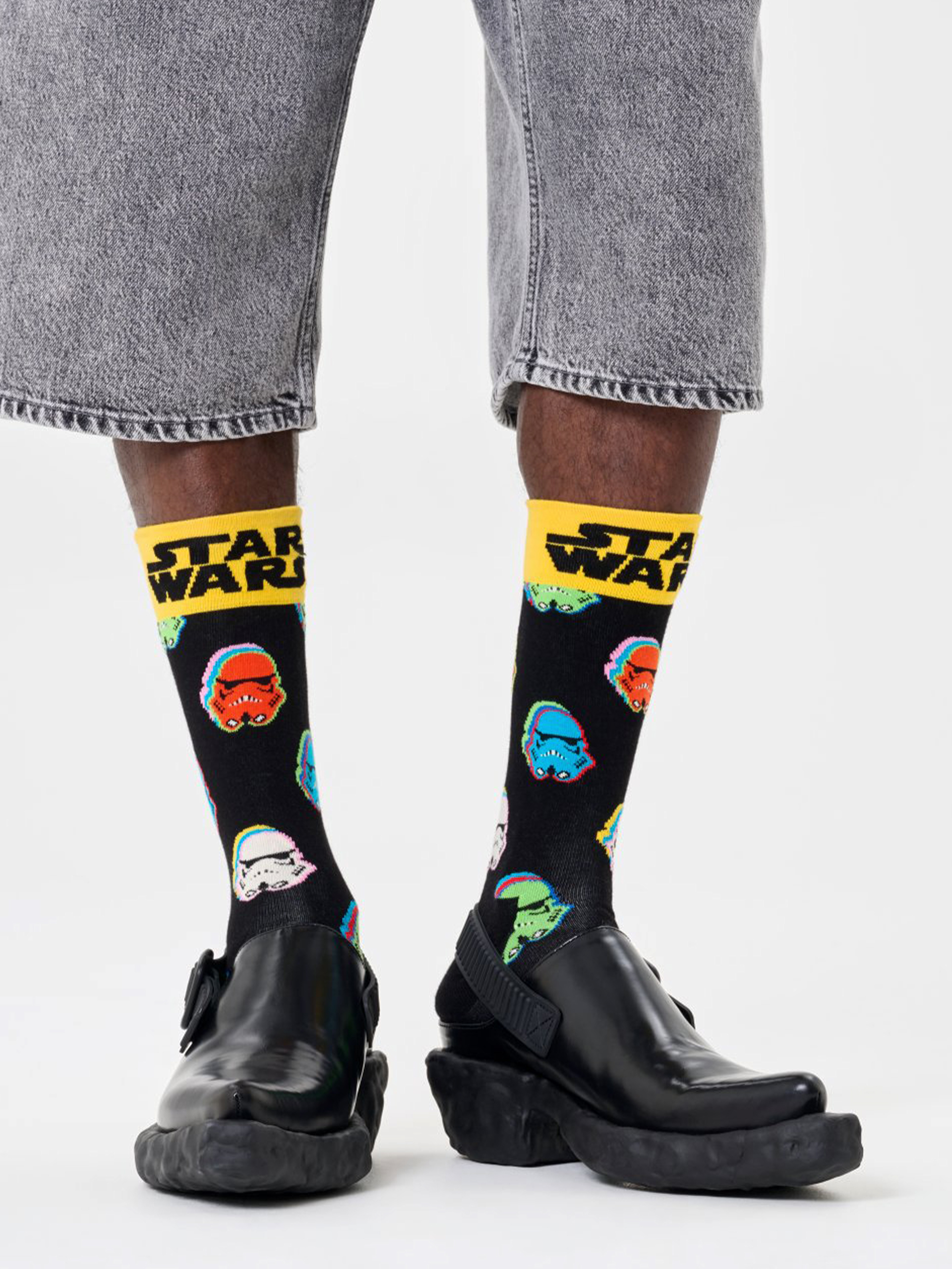Șosete Happy Socks Star Wars Stormtrooper (black)