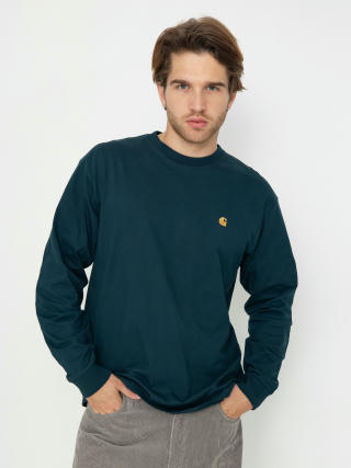 Longsleeve Carhartt WIP Chase (duck blue/gold)