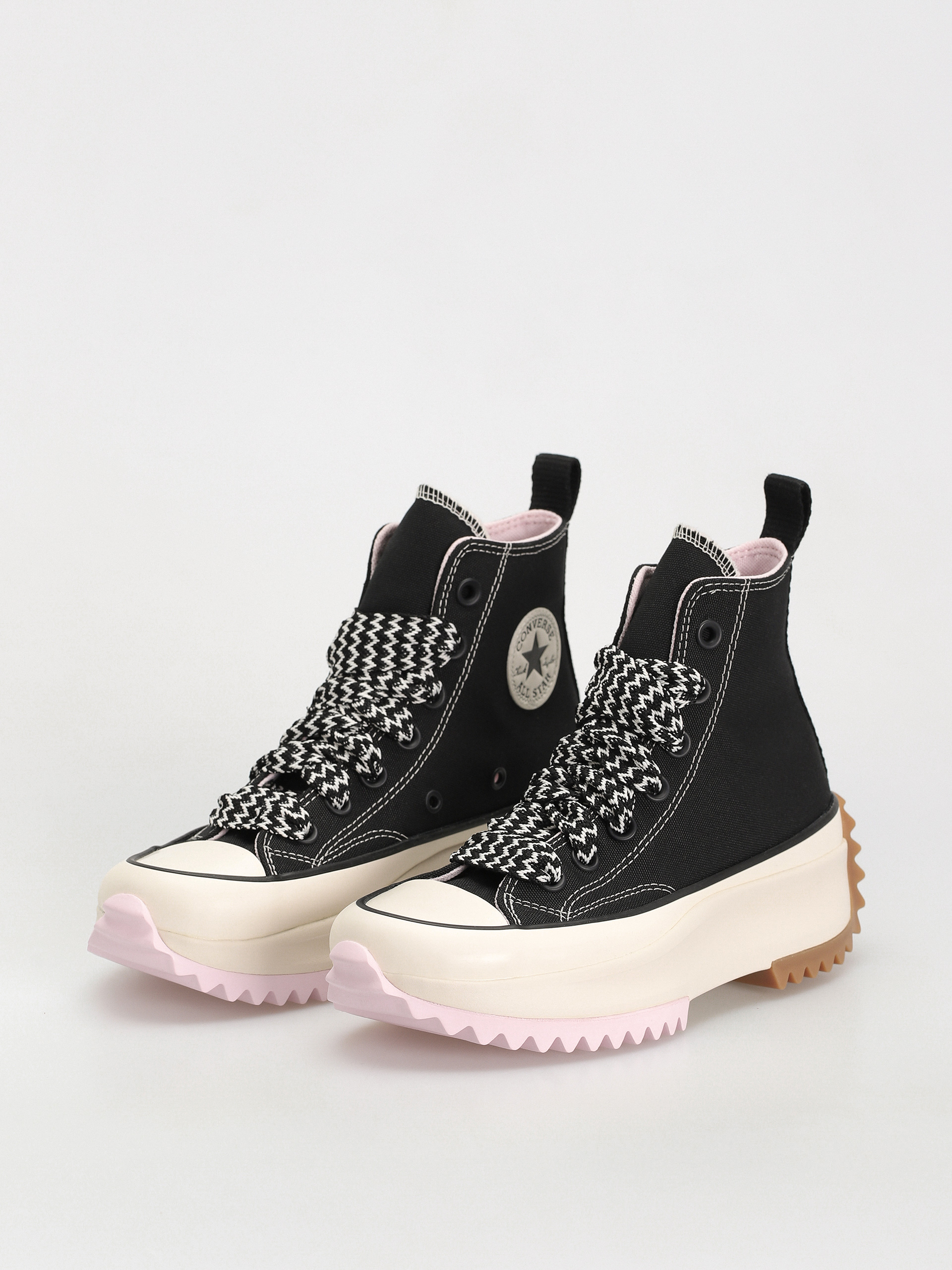 Pantofi Converse Run Star Hike Hi (black/pink foam/egret)