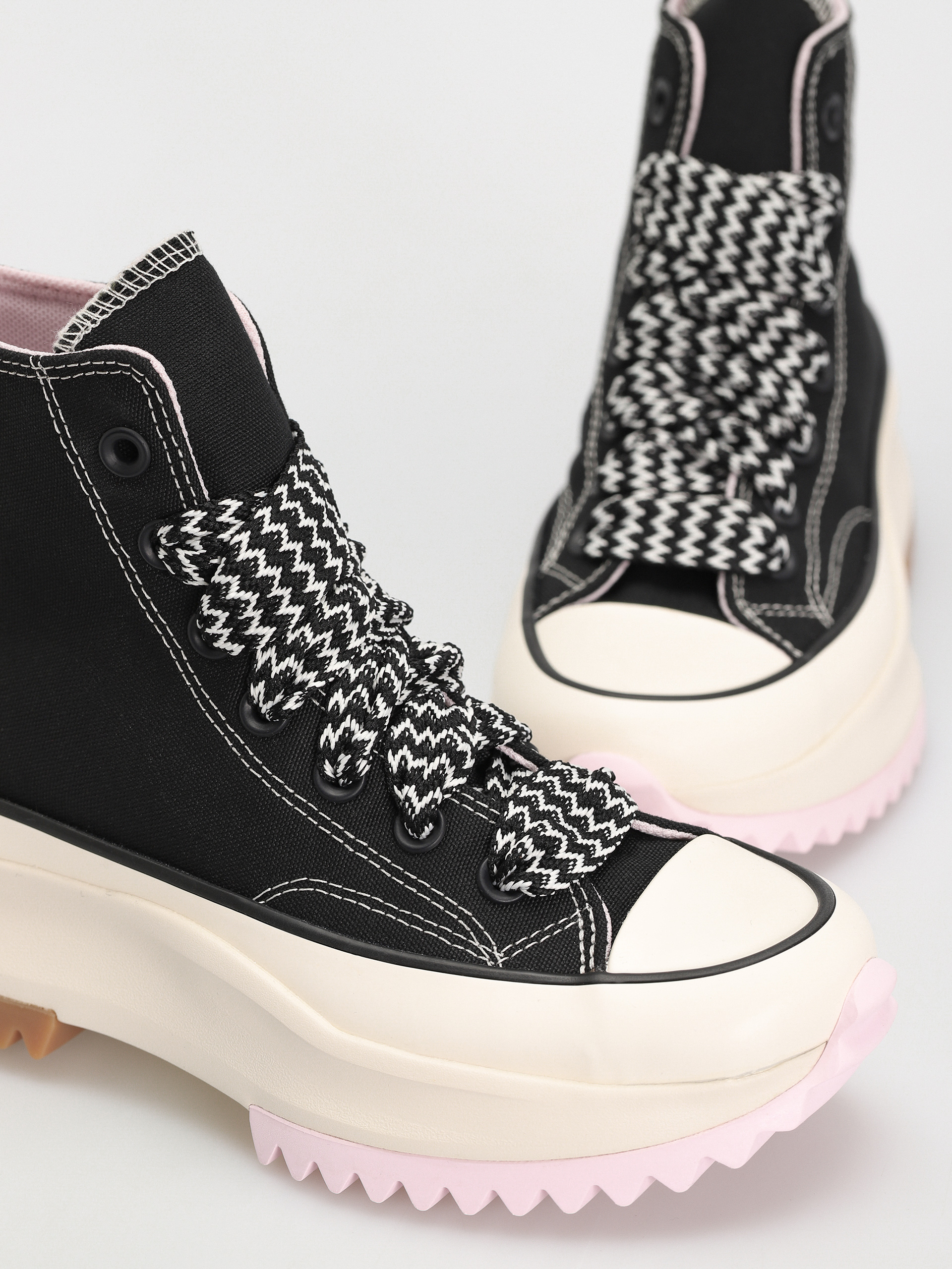 Pantofi Converse Run Star Hike Hi - negru (black/pink foam/egret)