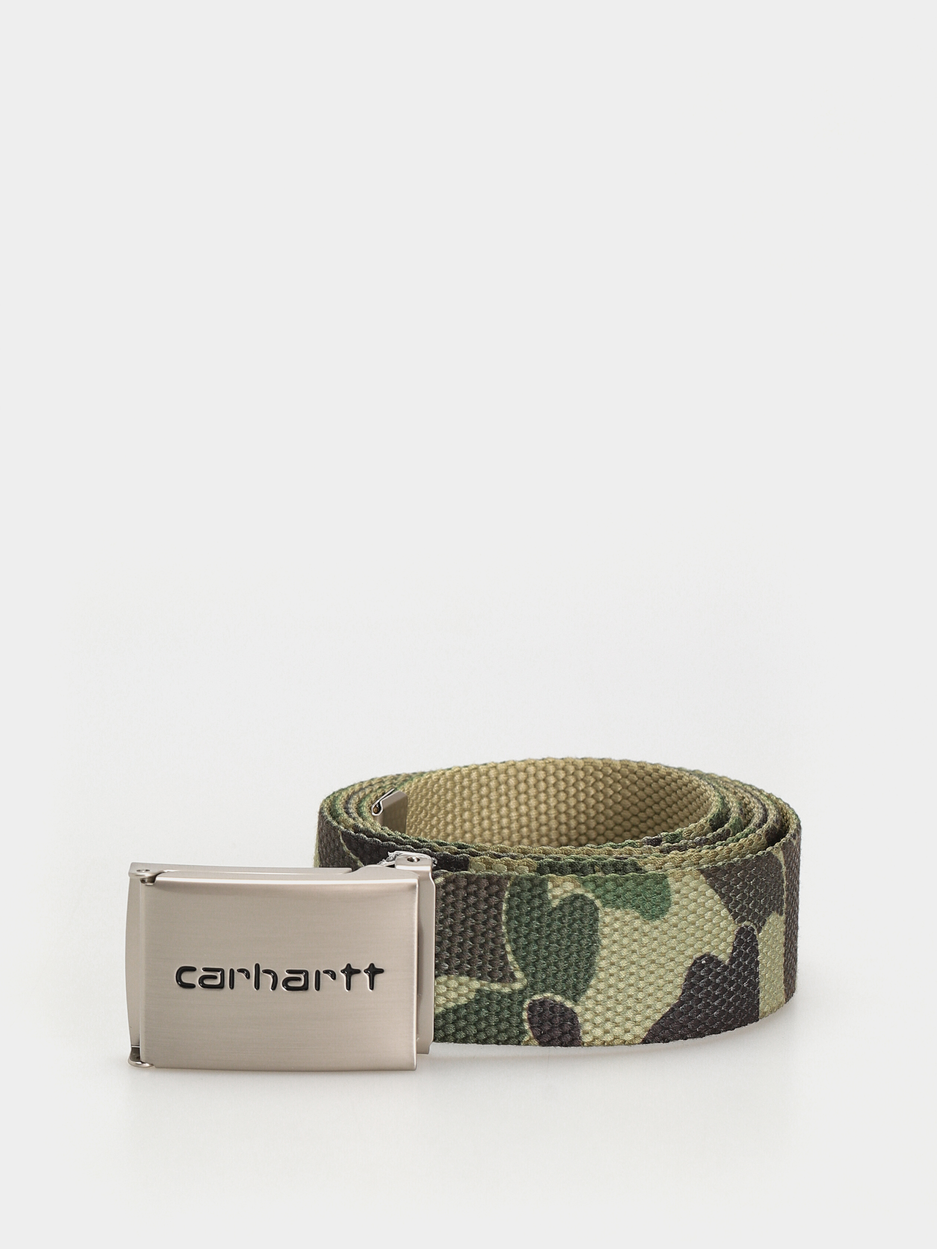 Curea Carhartt WIP Clip Belt Chrome (camo duck/green)