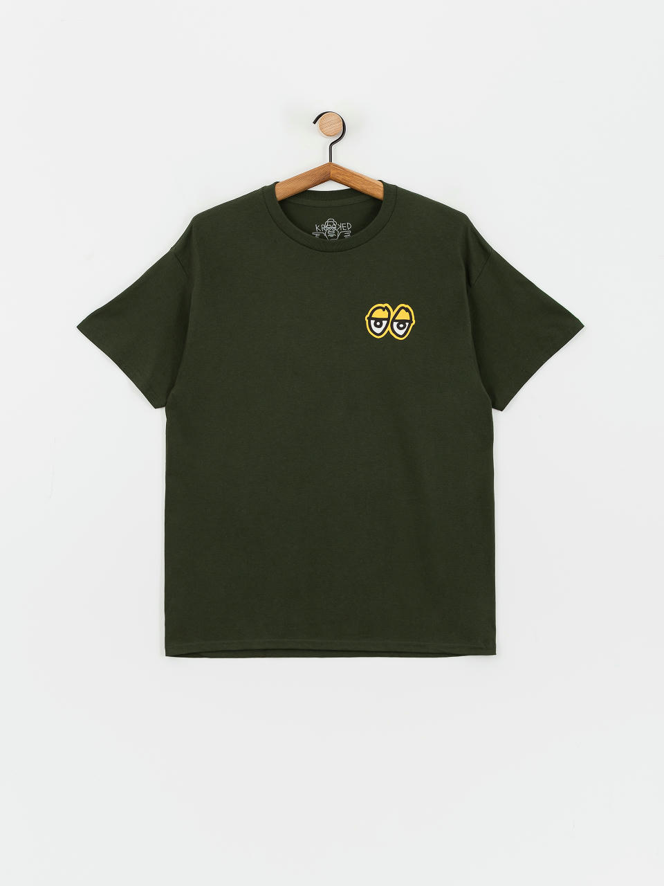 Tricou Krooked Street Eyes (forest green/gold)